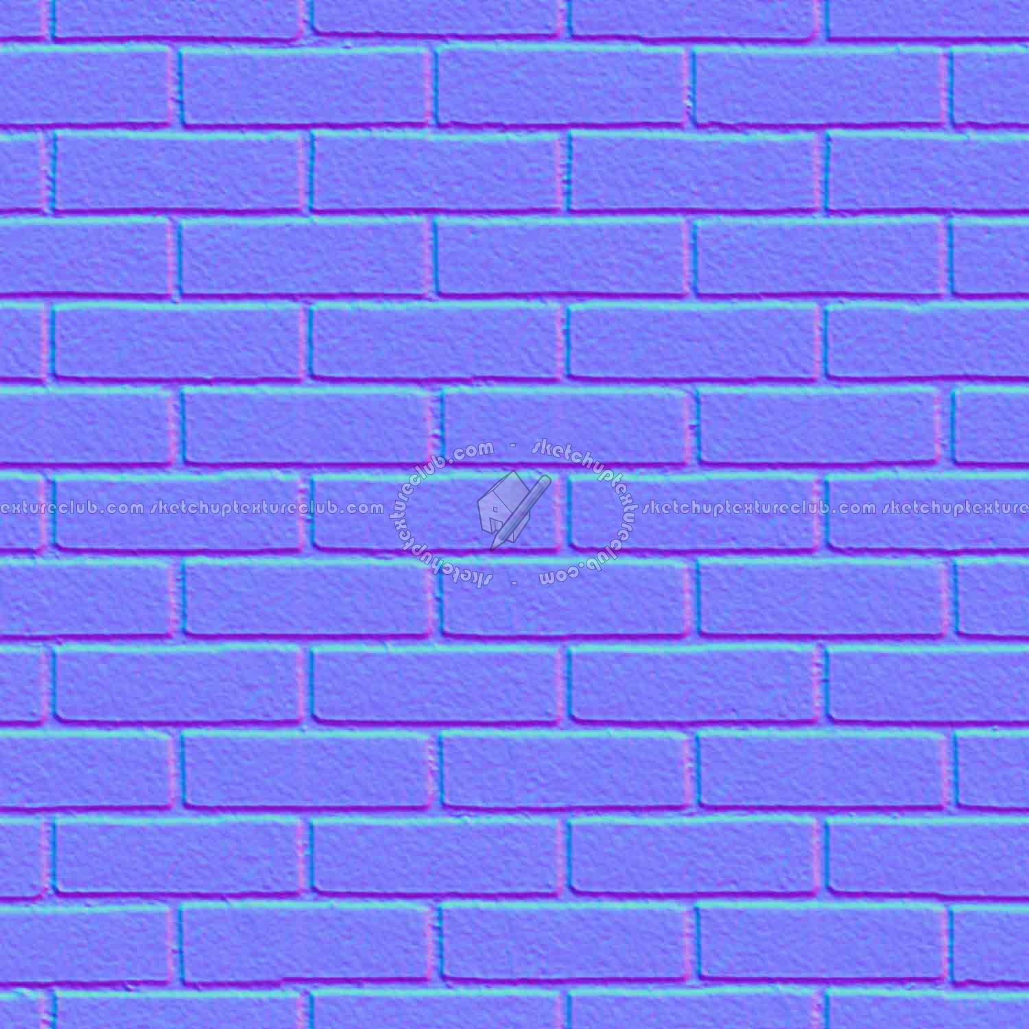 Textures   -   ARCHITECTURE   -   BRICKS   -   Facing Bricks   -   Smooth  - Facing smooth bricks texture seamless 00253 - Normal