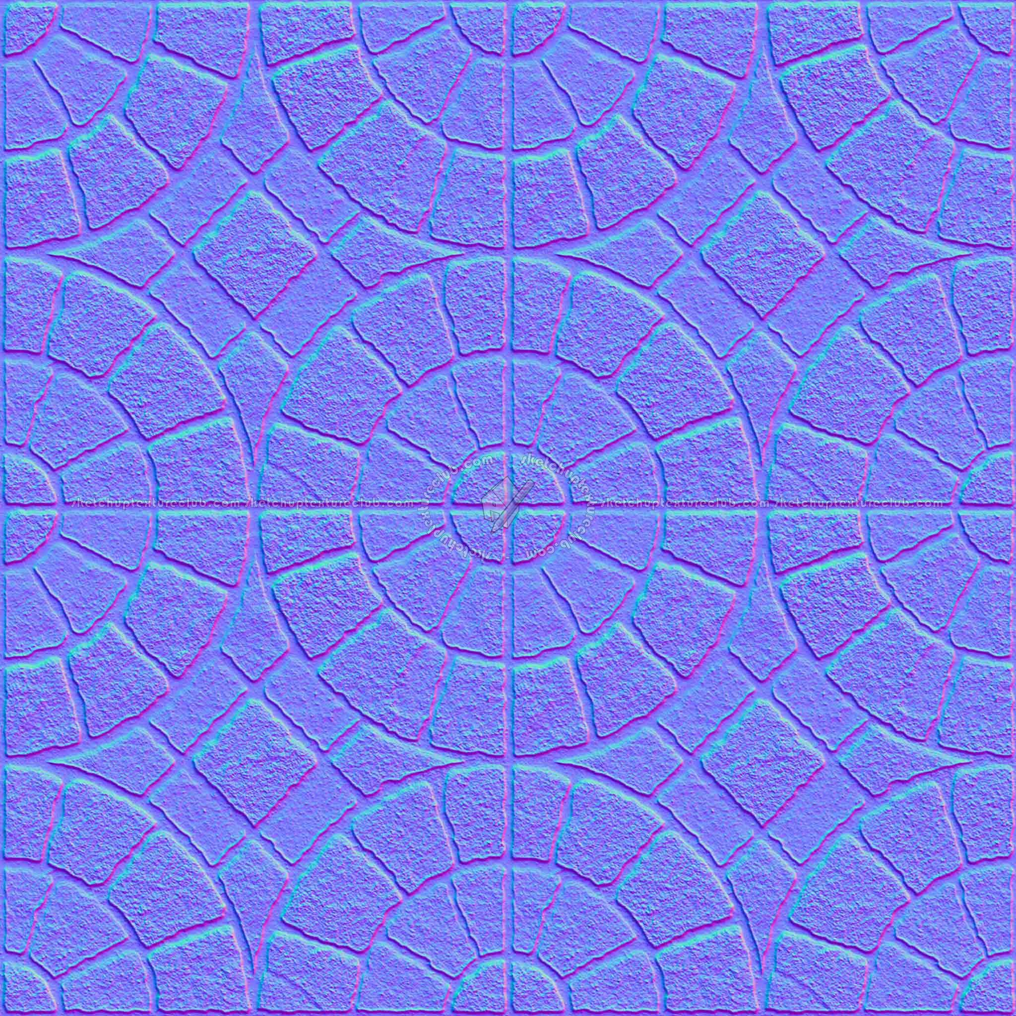 Textures   -   ARCHITECTURE   -   PAVING OUTDOOR   -   Concrete   -   Blocks mixed  - Paving concrete mixed size texture seamless 05565 - Normal