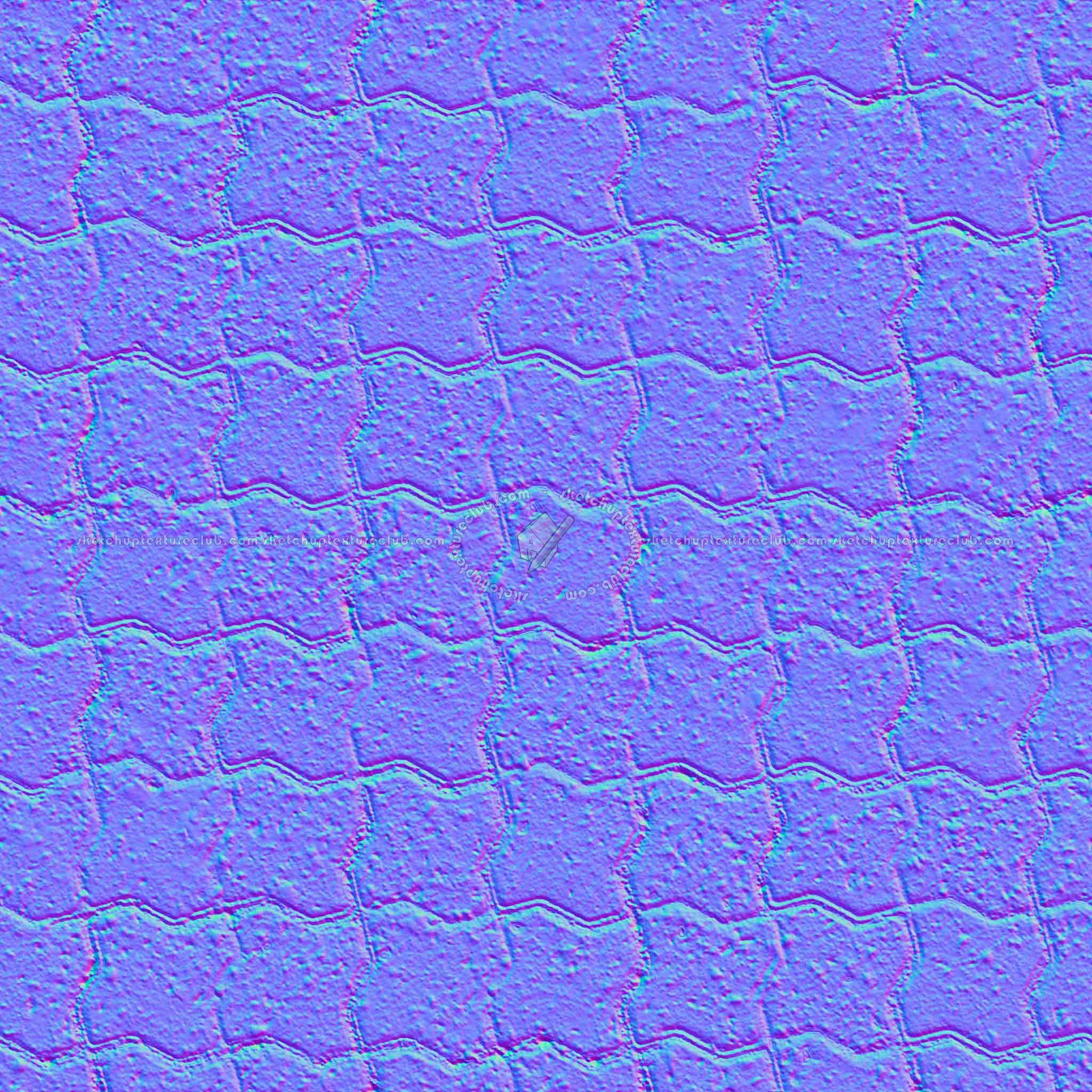 Textures   -   ARCHITECTURE   -   PAVING OUTDOOR   -   Concrete   -   Blocks regular  - Paving concrete regular block texture seamless 05629 - Normal