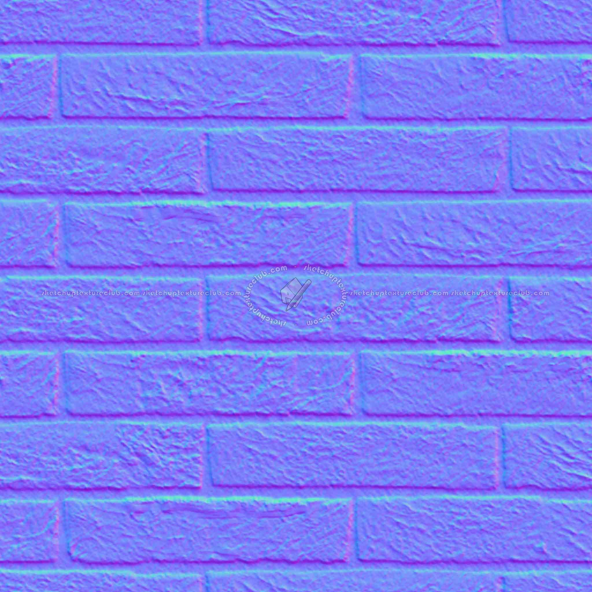 Textures   -   ARCHITECTURE   -   BRICKS   -   Facing Bricks   -   Rustic  - Rustic bricks texture seamless 00177 - Normal
