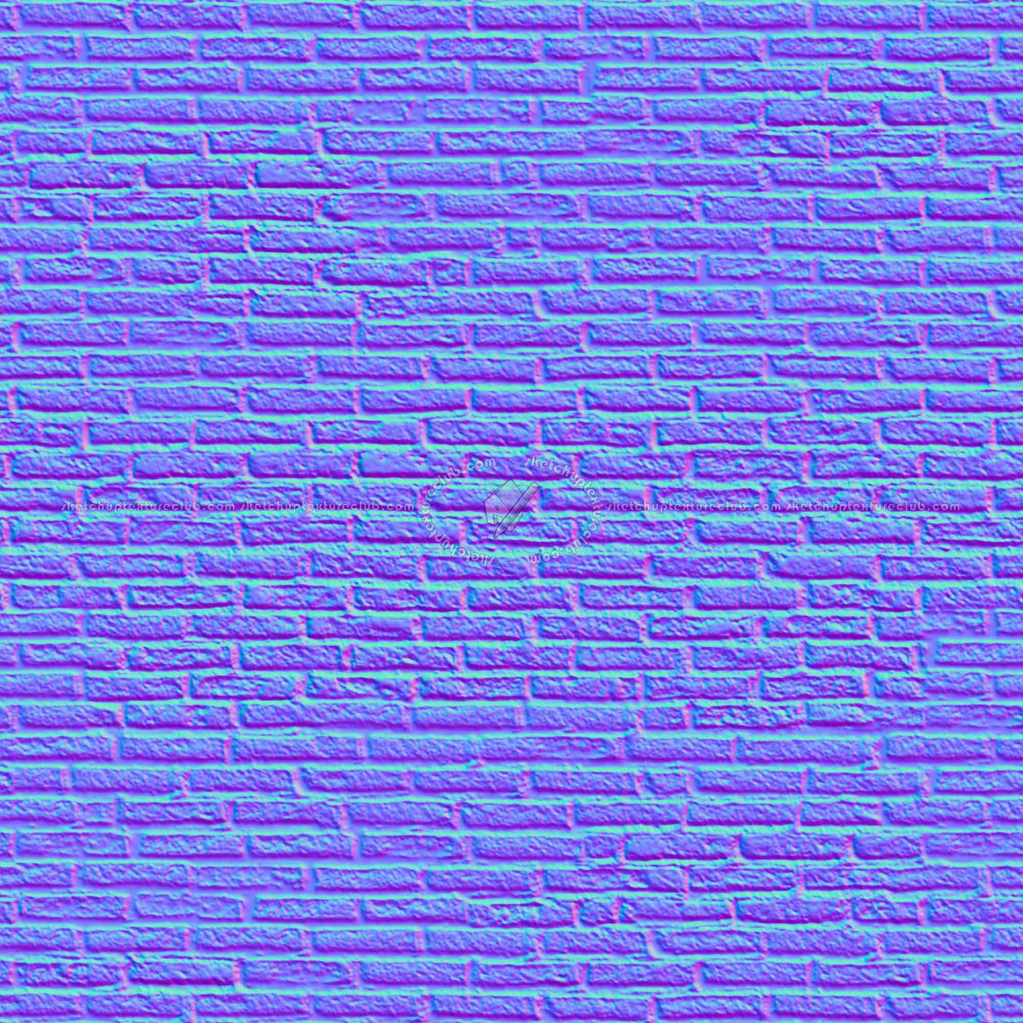 Textures   -   ARCHITECTURE   -   BRICKS   -   Colored Bricks   -   Rustic  - black brick wall PBR texture seamless 22022 - Normal