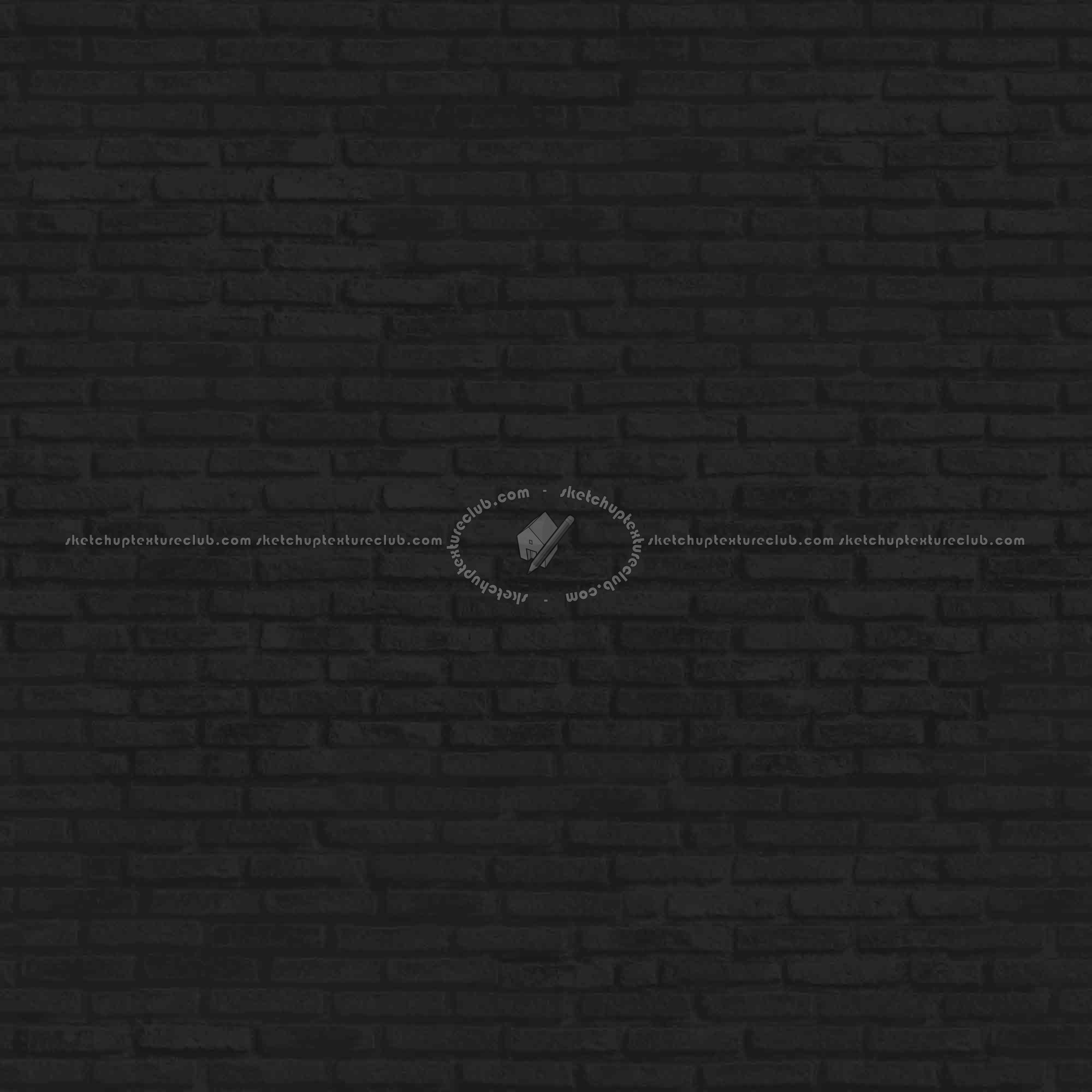 Textures   -   ARCHITECTURE   -   BRICKS   -   Colored Bricks   -   Rustic  - black brick wall PBR texture seamless 22022 - Specular