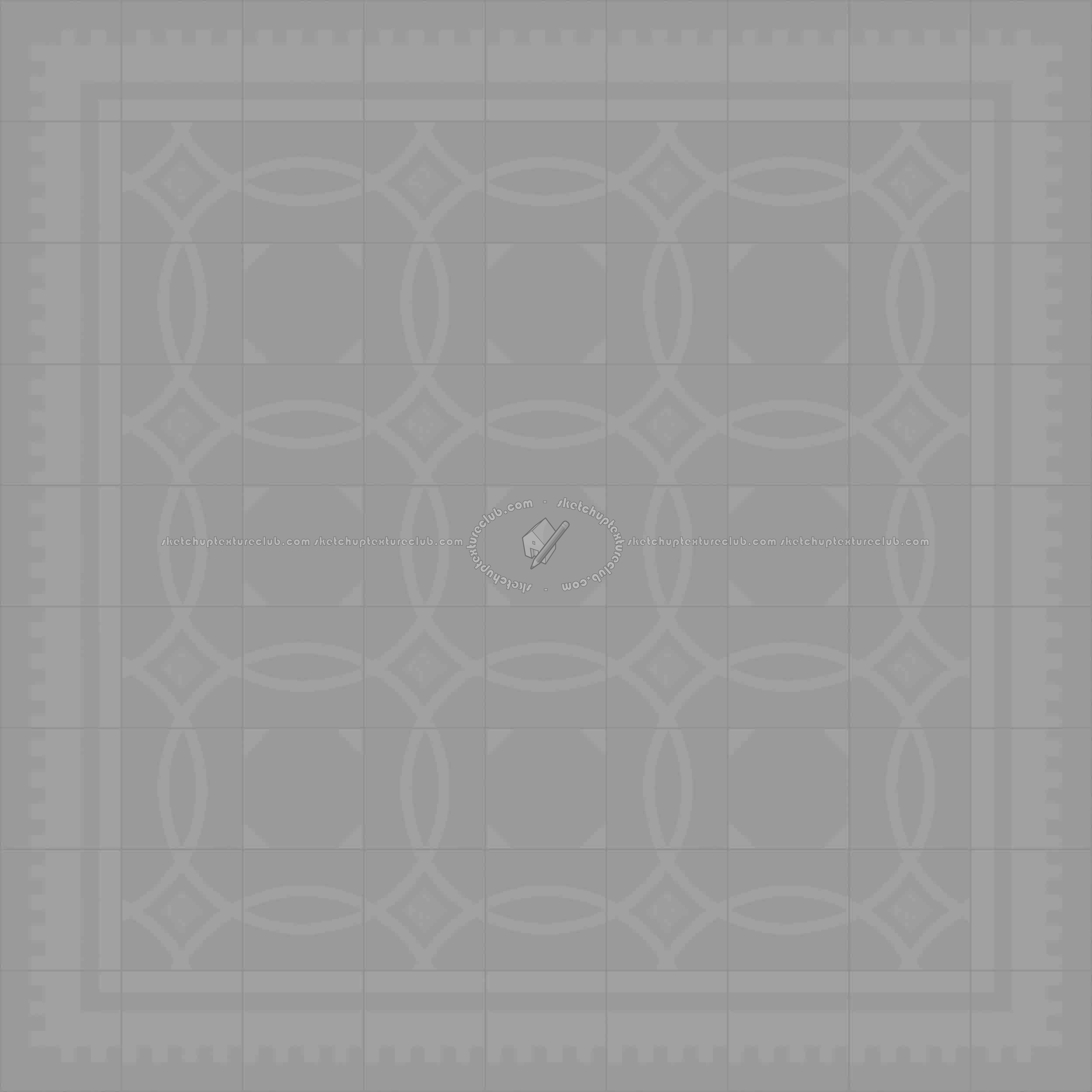 Textures   -   ARCHITECTURE   -   TILES INTERIOR   -   Cement - Encaustic   -   Cement  - Cement concrete tile texture seamless 13354 - Displacement