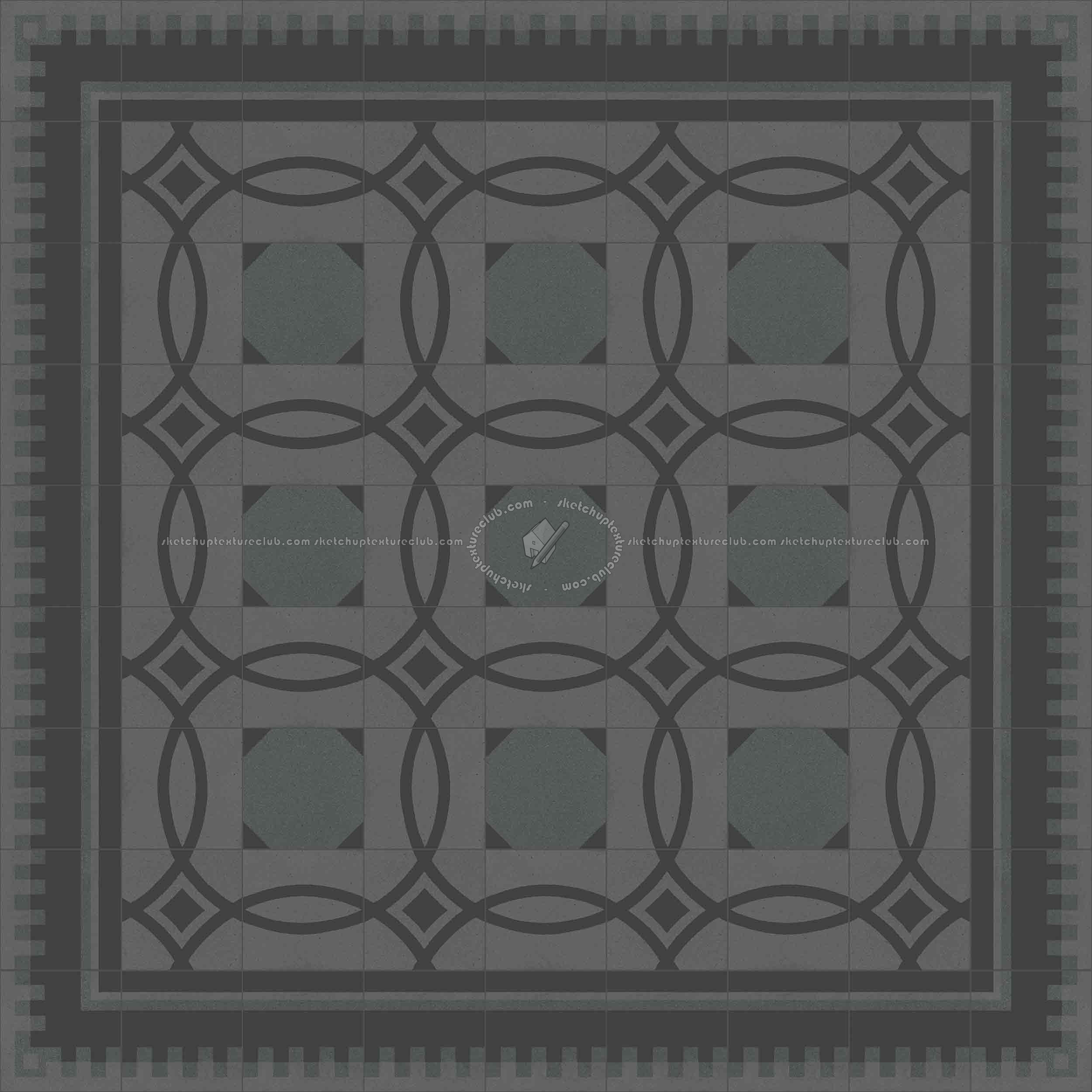 Textures   -   ARCHITECTURE   -   TILES INTERIOR   -   Cement - Encaustic   -   Cement  - Cement concrete tile texture seamless 13354 - Specular