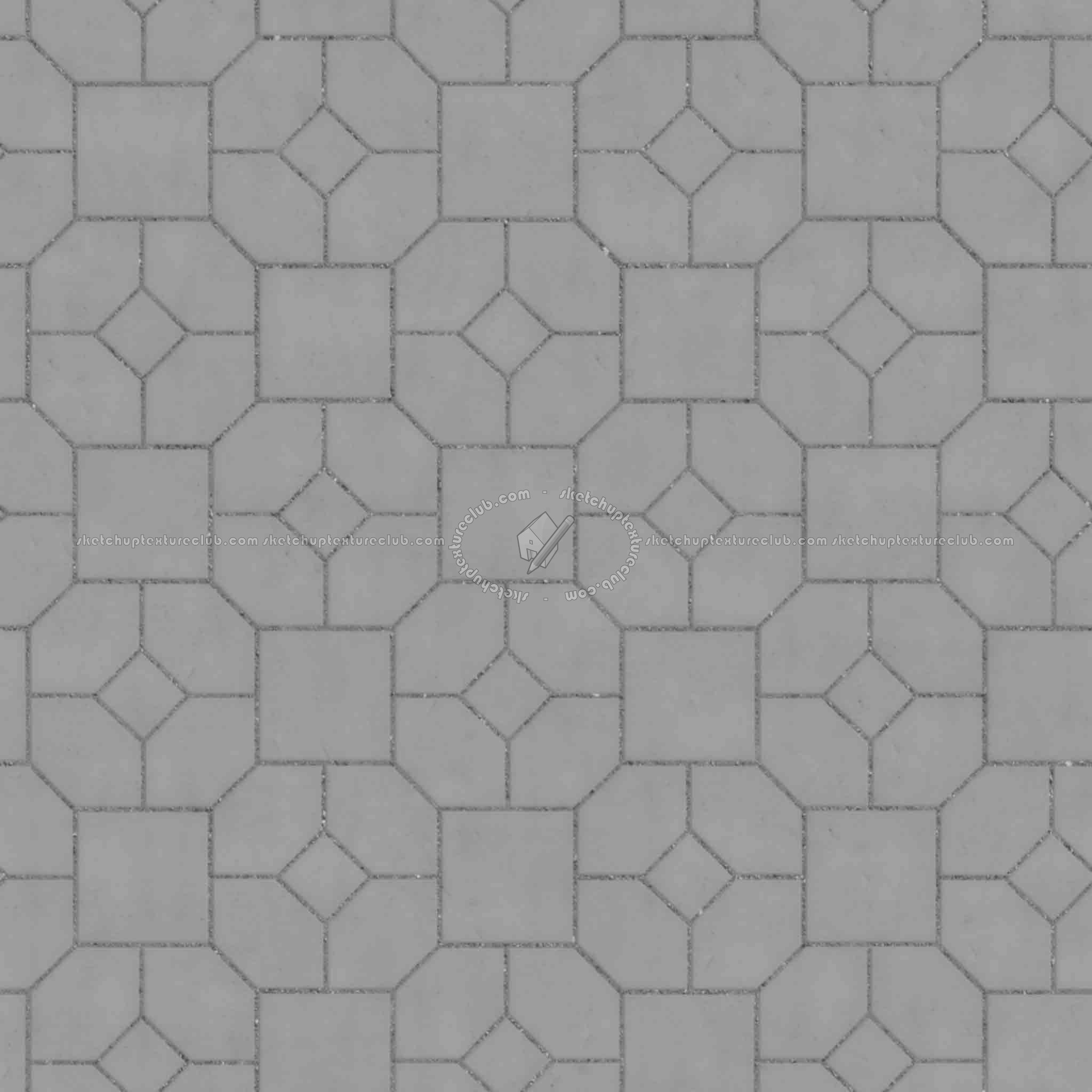 Textures   -   ARCHITECTURE   -   PAVING OUTDOOR   -   Concrete   -   Blocks mixed  - Paving concrete mixed size texture seamless 05601 - Displacement