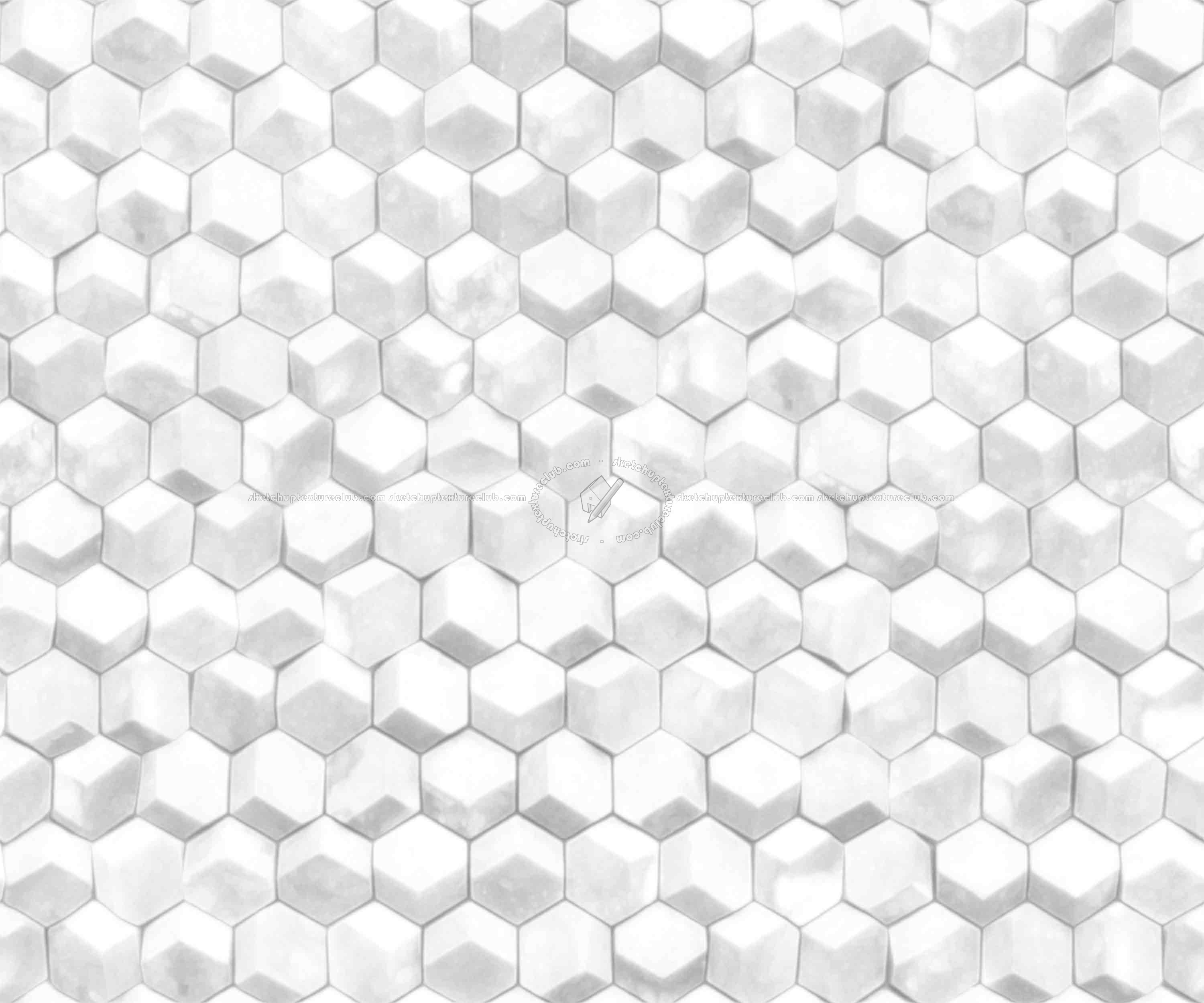 Textures   -   ARCHITECTURE   -   TILES INTERIOR   -   Hexagonal mixed  - Tadao ando tokio jewel box wall tiles texture seamless 21177 - Ambient occlusion