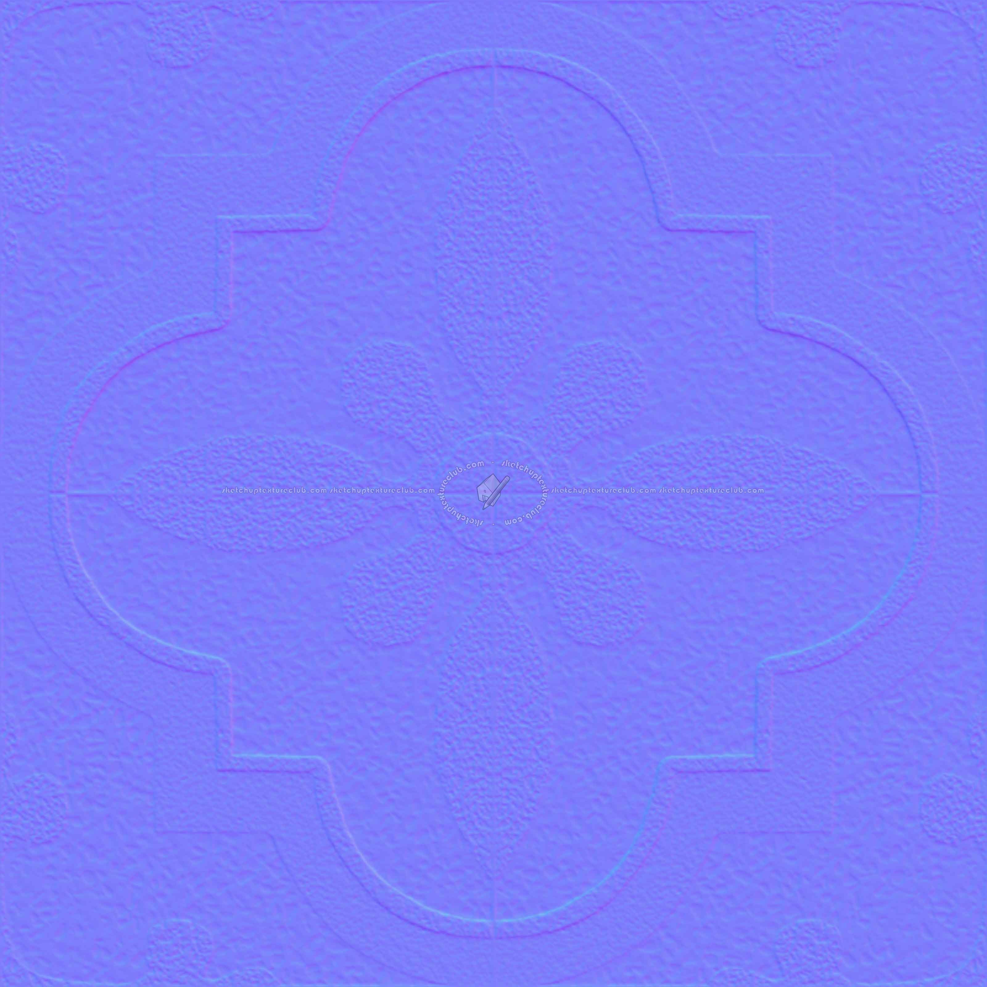 Textures   -   ARCHITECTURE   -   TILES INTERIOR   -   Terrazzo  - terrazzo cementine tiles pbr texture seamless 22100 - Normal