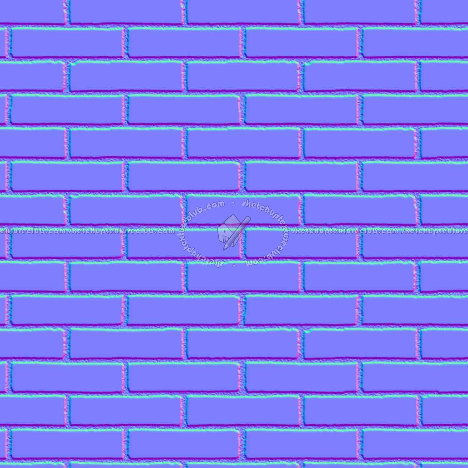 Textures   -   ARCHITECTURE   -   BRICKS   -   Facing Bricks   -   Smooth  - Facing smooth bricks texture seamless 00290 - Normal