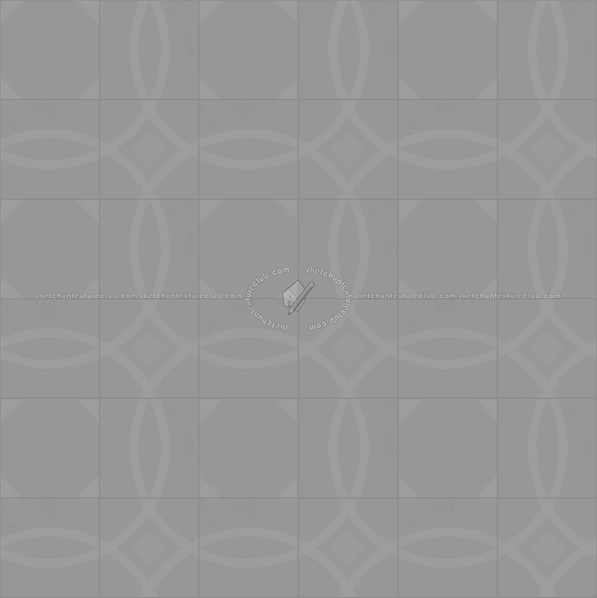 Textures   -   ARCHITECTURE   -   TILES INTERIOR   -   Cement - Encaustic   -   Cement  - Cement concrete tile texture seamless 13356 - Displacement