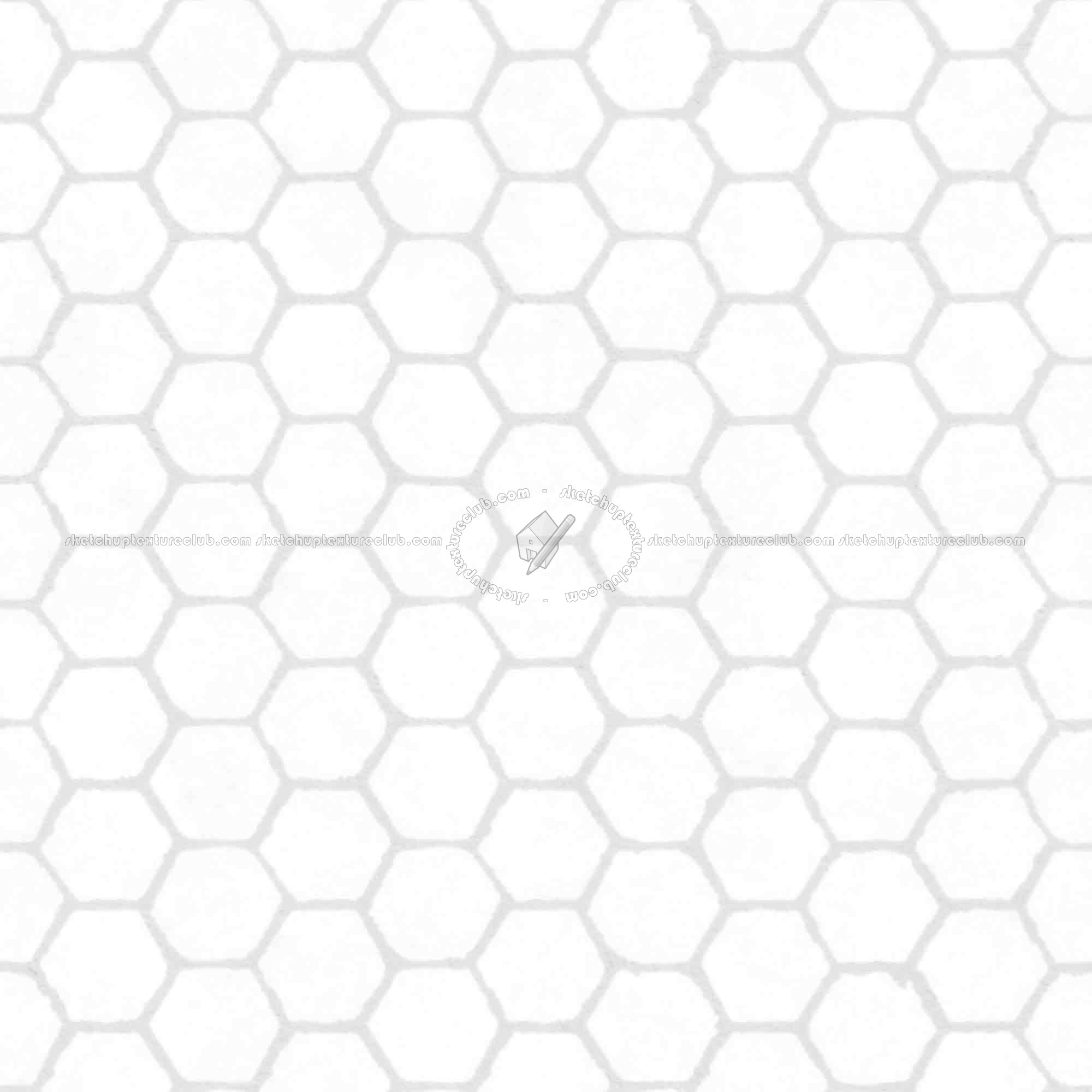 Textures   -   ARCHITECTURE   -   PAVING OUTDOOR   -   Hexagonal  - Terracotta paving outdoor hexagonal texture seamless 06023 - Ambient occlusion