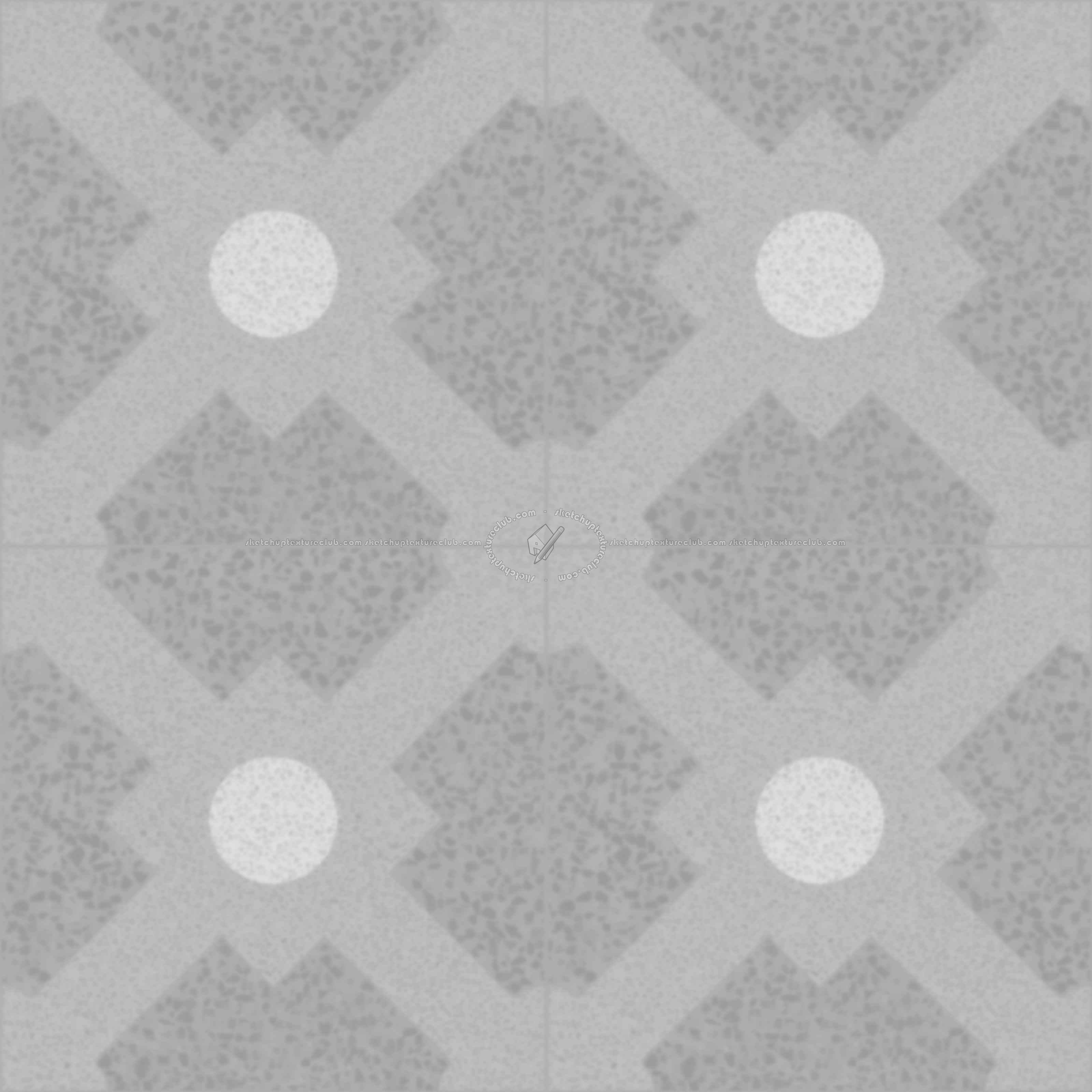 Textures   -   ARCHITECTURE   -   TILES INTERIOR   -   Terrazzo  - terrazzo cementine tiles pbr texture seamless 22102 - Displacement