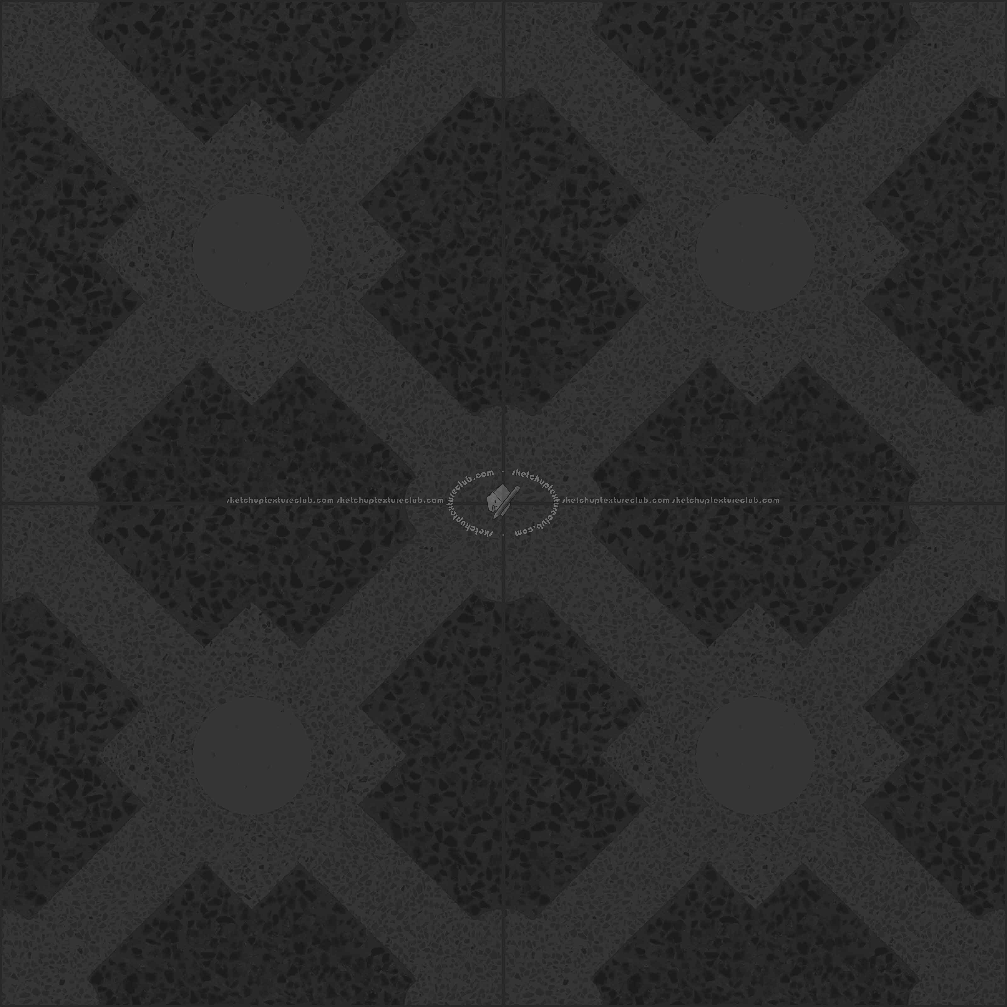 Textures   -   ARCHITECTURE   -   TILES INTERIOR   -   Terrazzo  - terrazzo cementine tiles pbr texture seamless 22102 - Specular