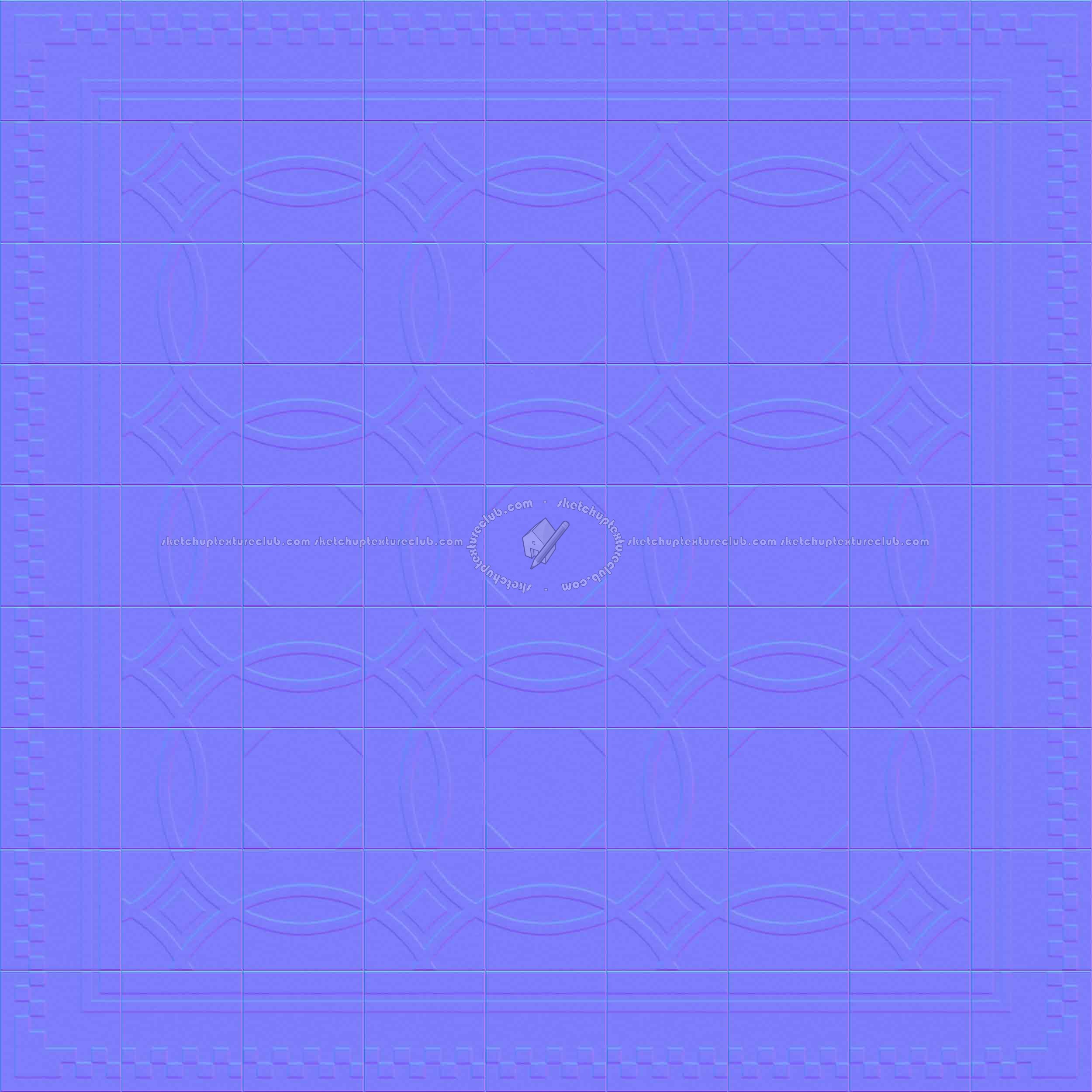 Textures   -   ARCHITECTURE   -   TILES INTERIOR   -   Cement - Encaustic   -   Cement  - Cement concrete tile texture seamless 13357 - Normal