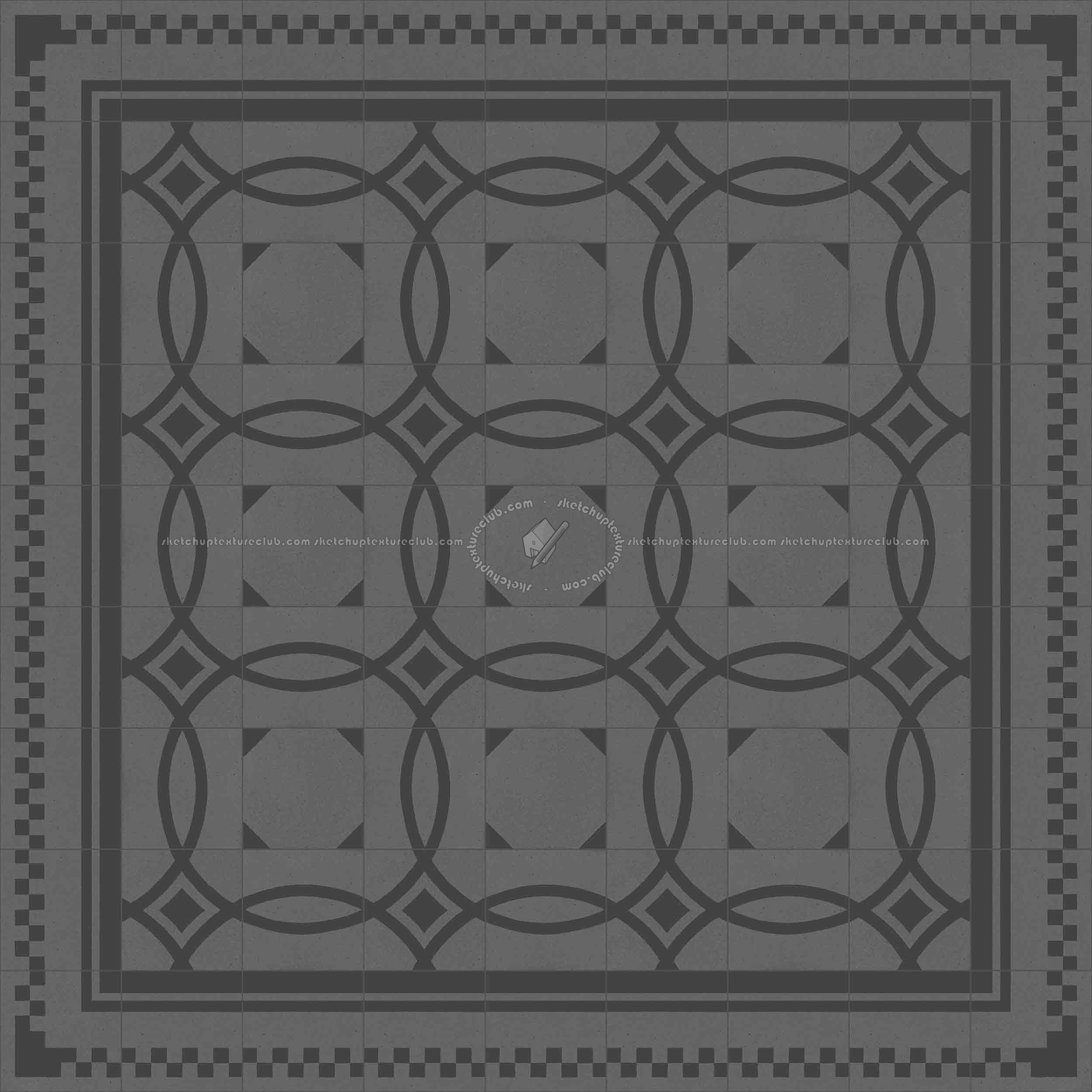 Textures   -   ARCHITECTURE   -   TILES INTERIOR   -   Cement - Encaustic   -   Cement  - Cement concrete tile texture seamless 13357 - Specular