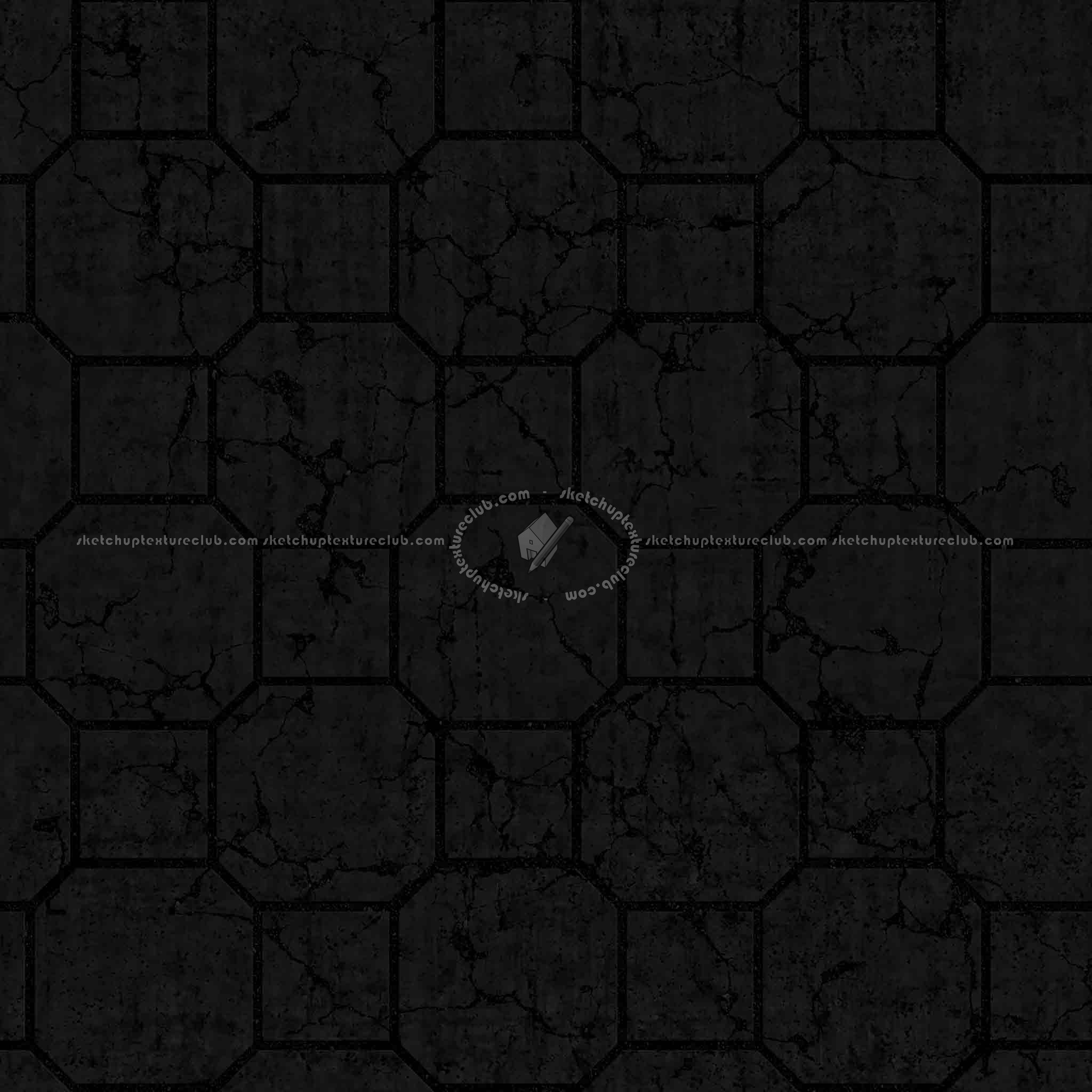 Textures   -   ARCHITECTURE   -   PAVING OUTDOOR   -   Concrete   -   Blocks damaged  - Concrete paving outdoor damaged texture seamless 05522 - Specular