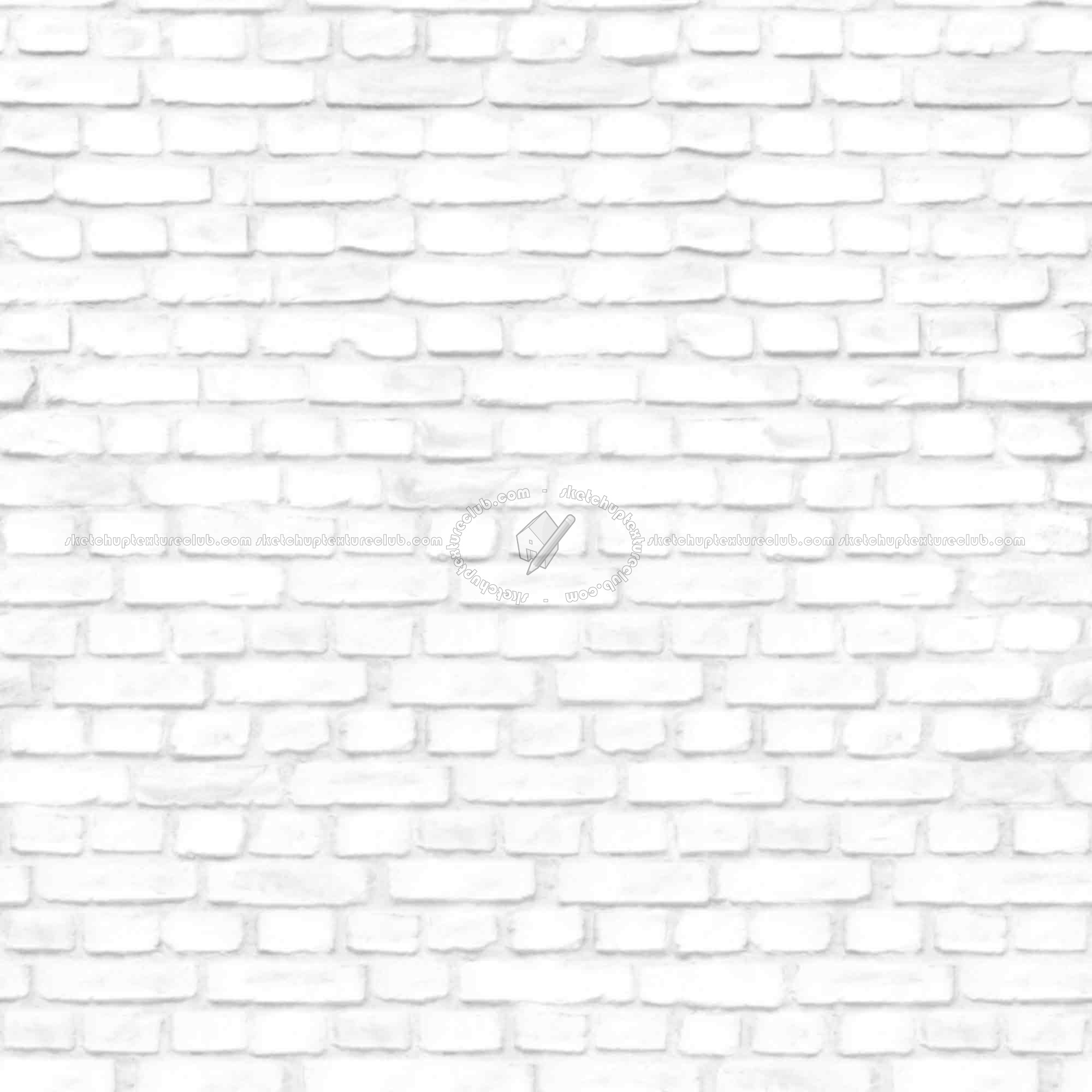 Textures   -   ARCHITECTURE   -   BRICKS   -   White Bricks  - Dirty white bricks PBR texture seamless 22070 - Ambient occlusion