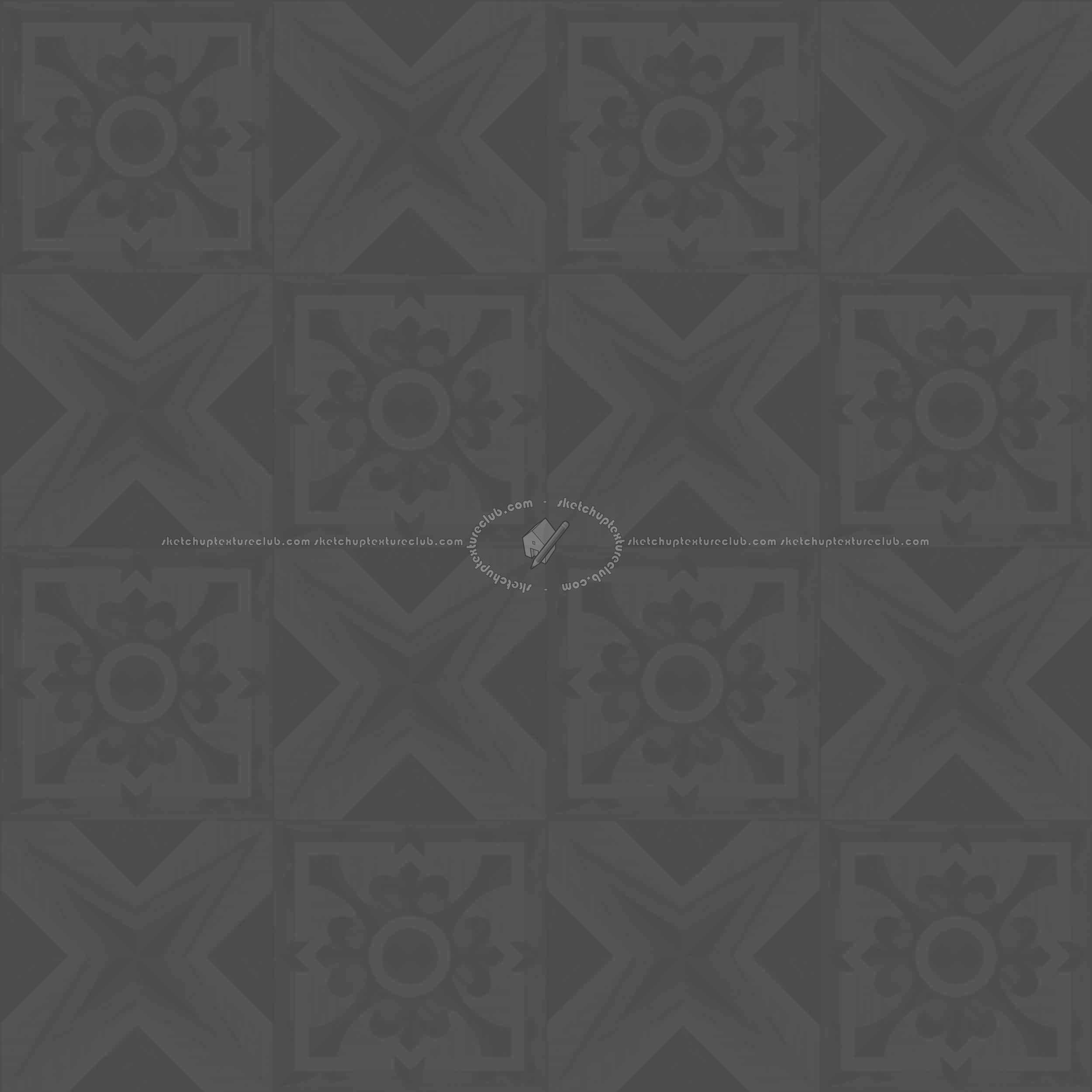 Textures   -   ARCHITECTURE   -   WOOD FLOORS   -   Geometric pattern  - Parquet geometric pattern texture seamless 04764 - Displacement