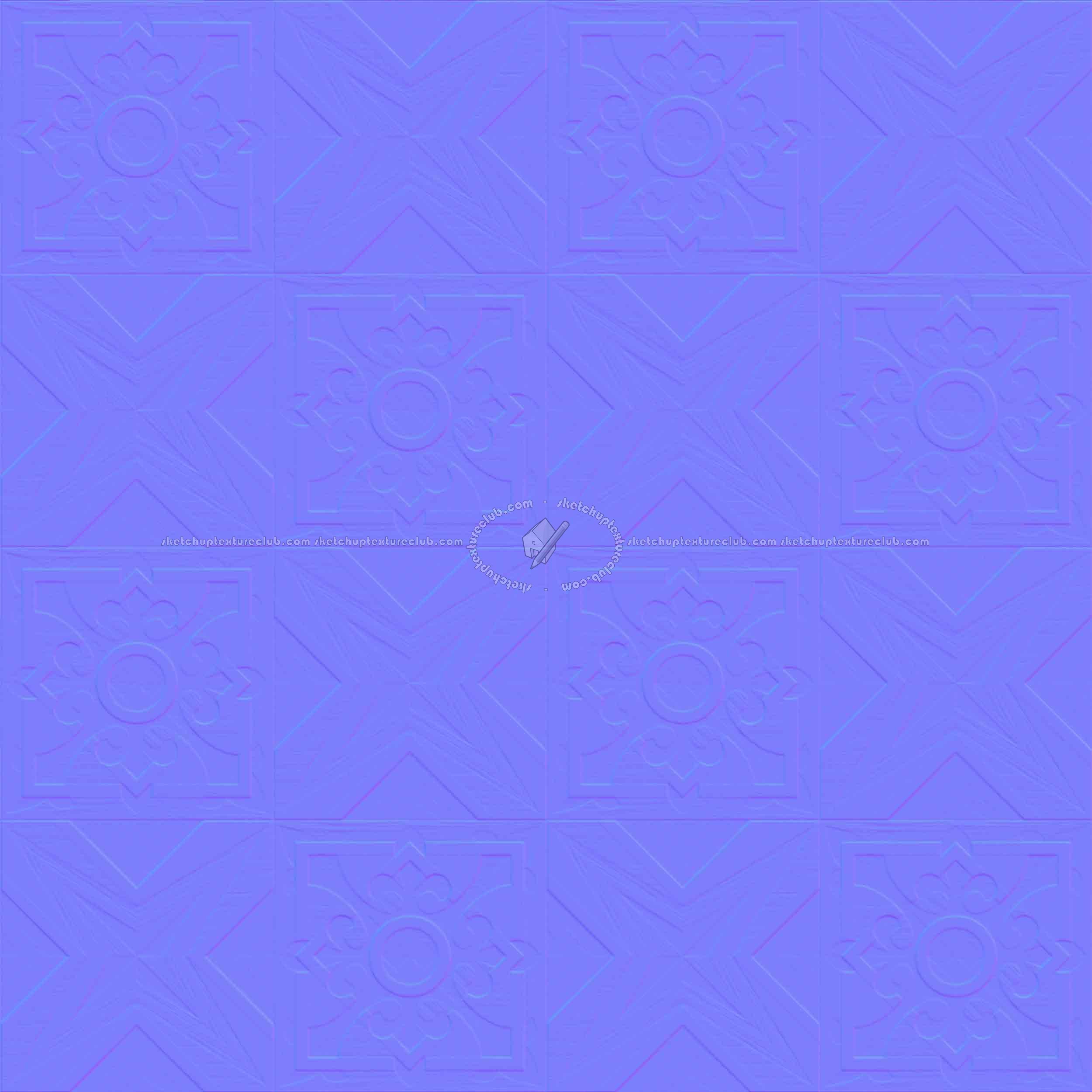 Textures   -   ARCHITECTURE   -   WOOD FLOORS   -   Geometric pattern  - Parquet geometric pattern texture seamless 04764 - Normal