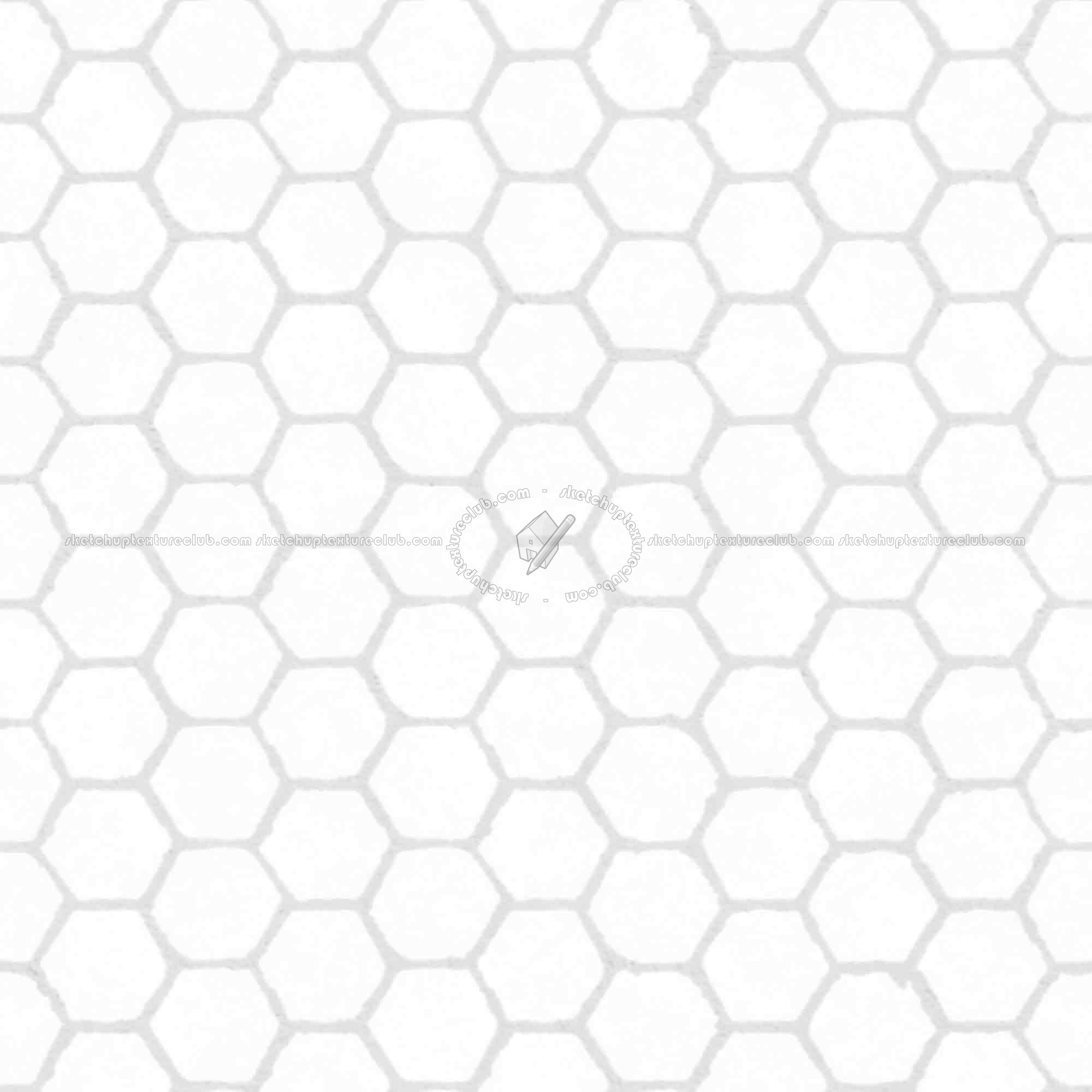 Textures   -   ARCHITECTURE   -   PAVING OUTDOOR   -   Hexagonal  - Terracotta paving outdoor hexagonal texture seamless 06024 - Ambient occlusion