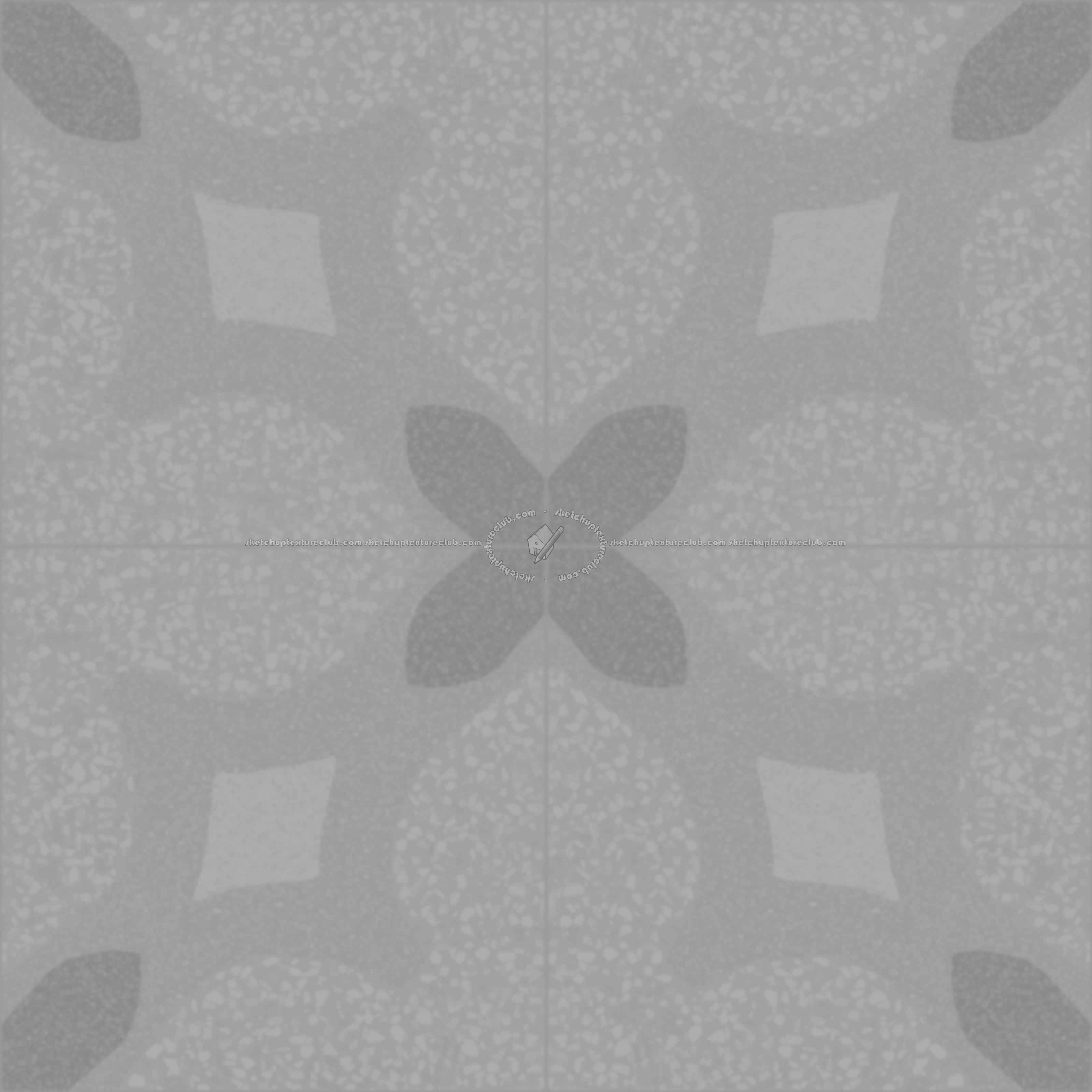 Textures   -   ARCHITECTURE   -   TILES INTERIOR   -   Terrazzo  - terrazzo cementine tiles pbr texture seamless 22103 - Displacement