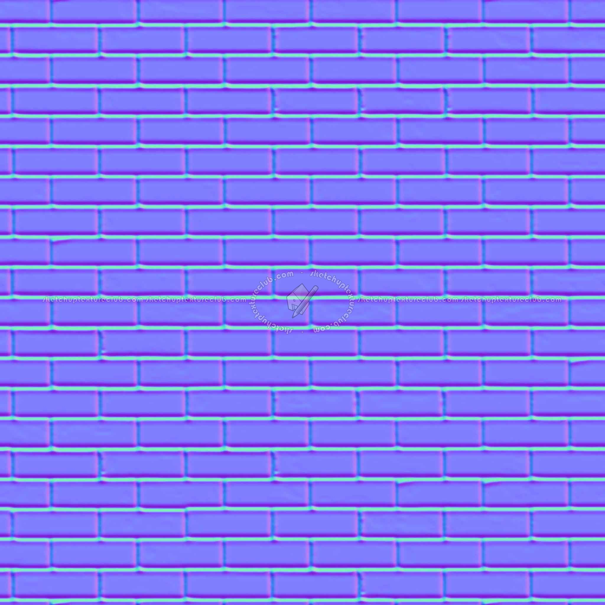 Textures   -   ARCHITECTURE   -   BRICKS   -   Colored Bricks   -   Smooth  - Texture colored bricks smooth seamless 00094 - Normal