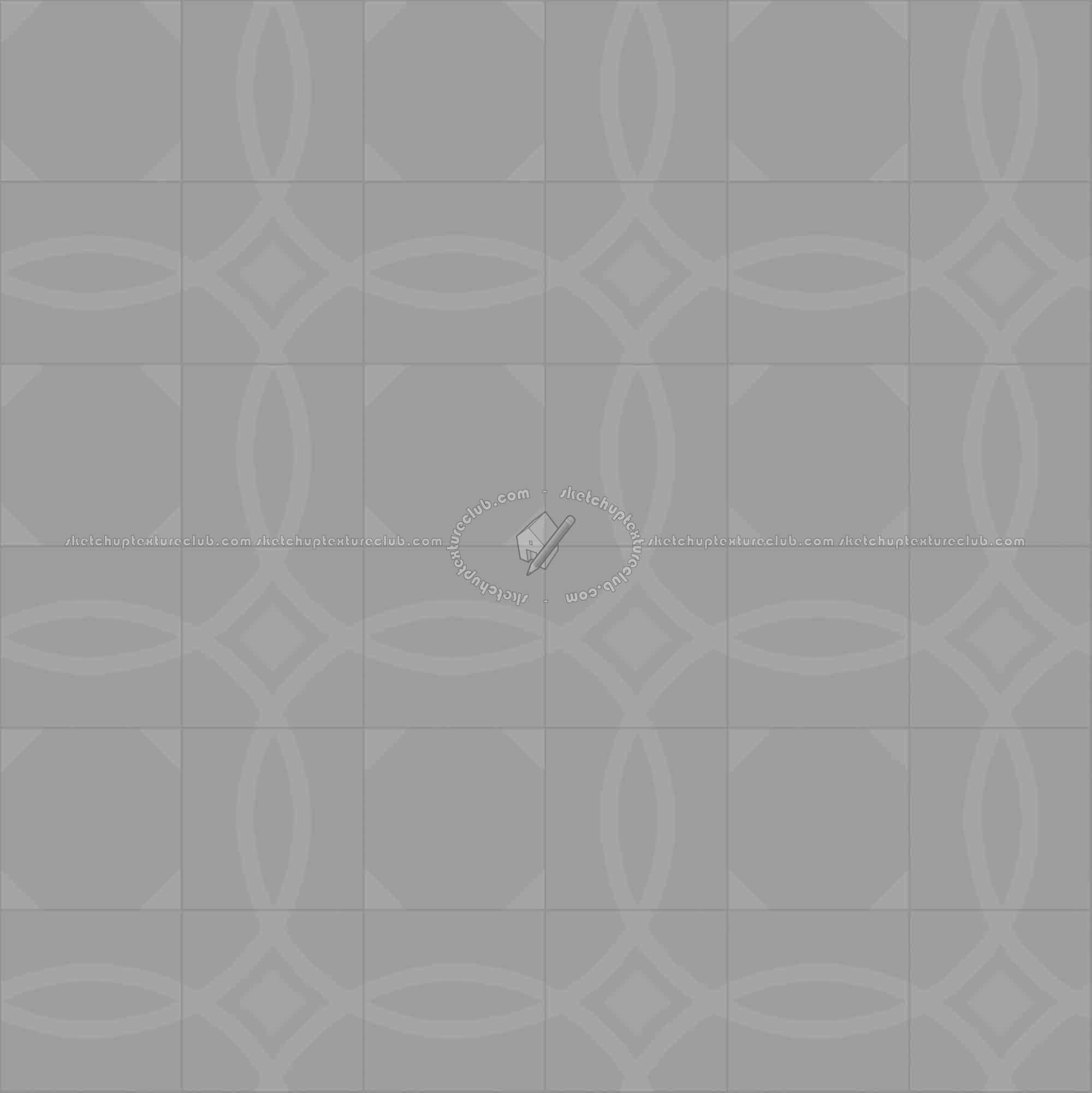 Textures   -   ARCHITECTURE   -   TILES INTERIOR   -   Cement - Encaustic   -   Cement  - Cement concrete tile texture seamless 13358 - Displacement