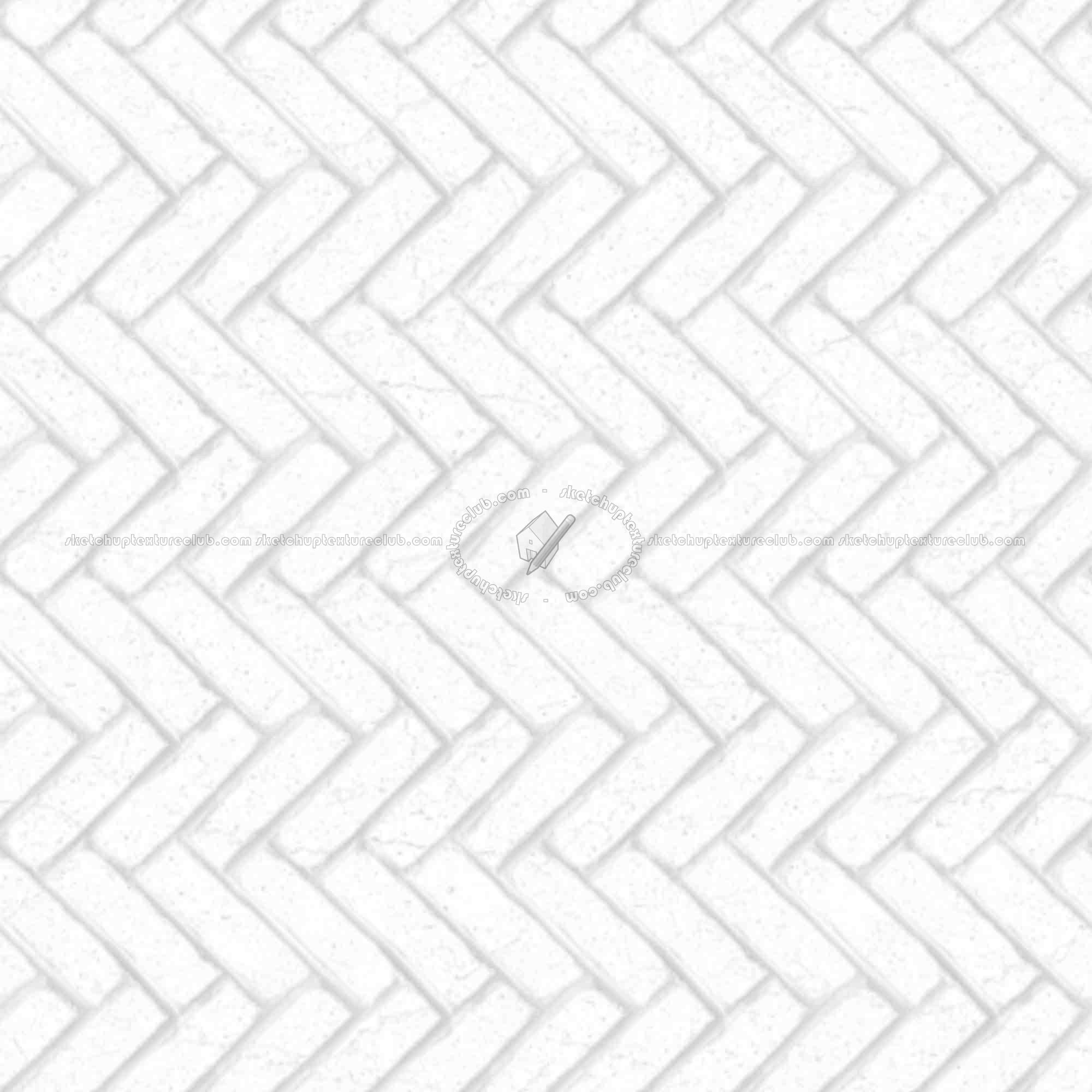 Textures   -   ARCHITECTURE   -   PAVING OUTDOOR   -   Concrete   -   Herringbone  - Concrete paving herringbone outdoor texture seamless 05833 - Ambient occlusion