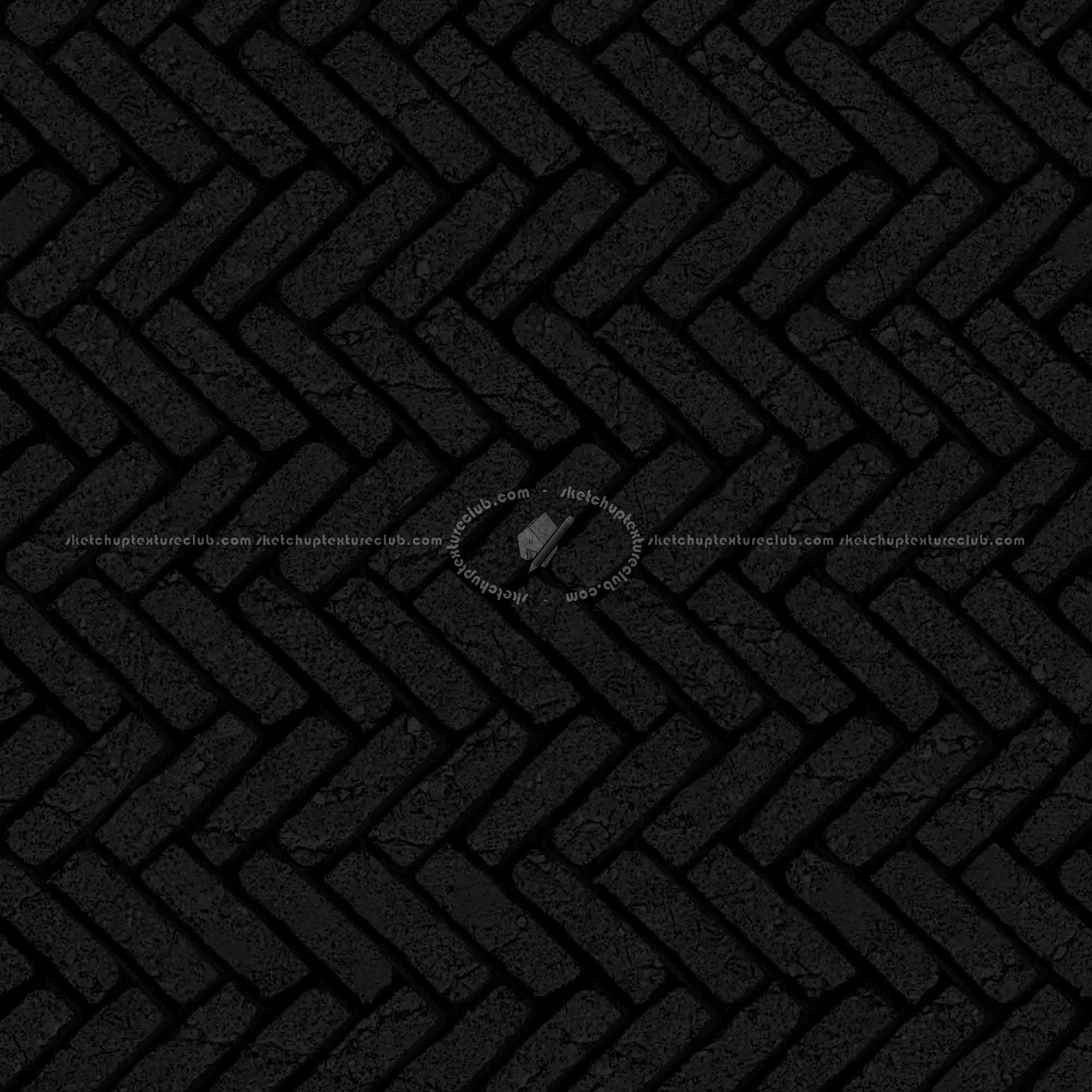 Textures   -   ARCHITECTURE   -   PAVING OUTDOOR   -   Concrete   -   Herringbone  - Concrete paving herringbone outdoor texture seamless 05833 - Specular