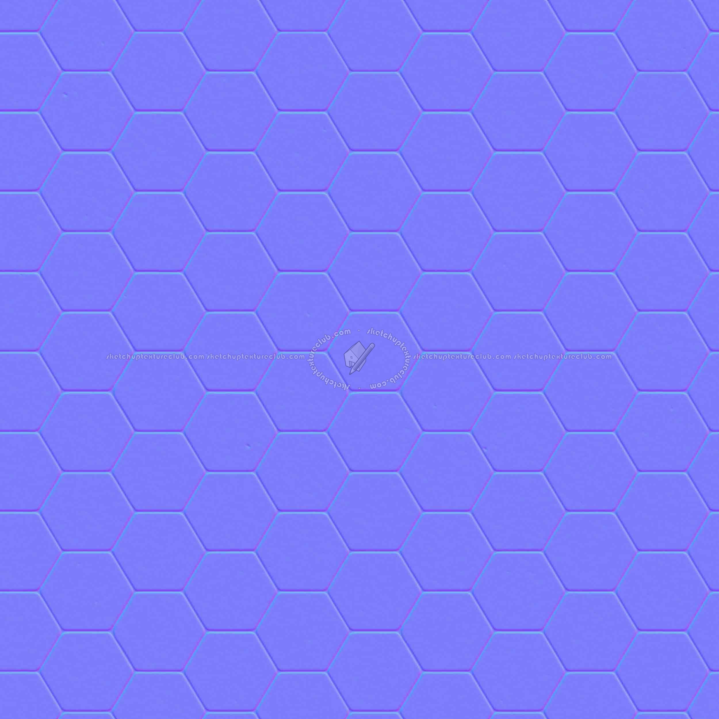 Textures   -   ARCHITECTURE   -   TILES INTERIOR   -   Hexagonal mixed  - hexagonal brown marble tile texture seamless 21411 - Normal