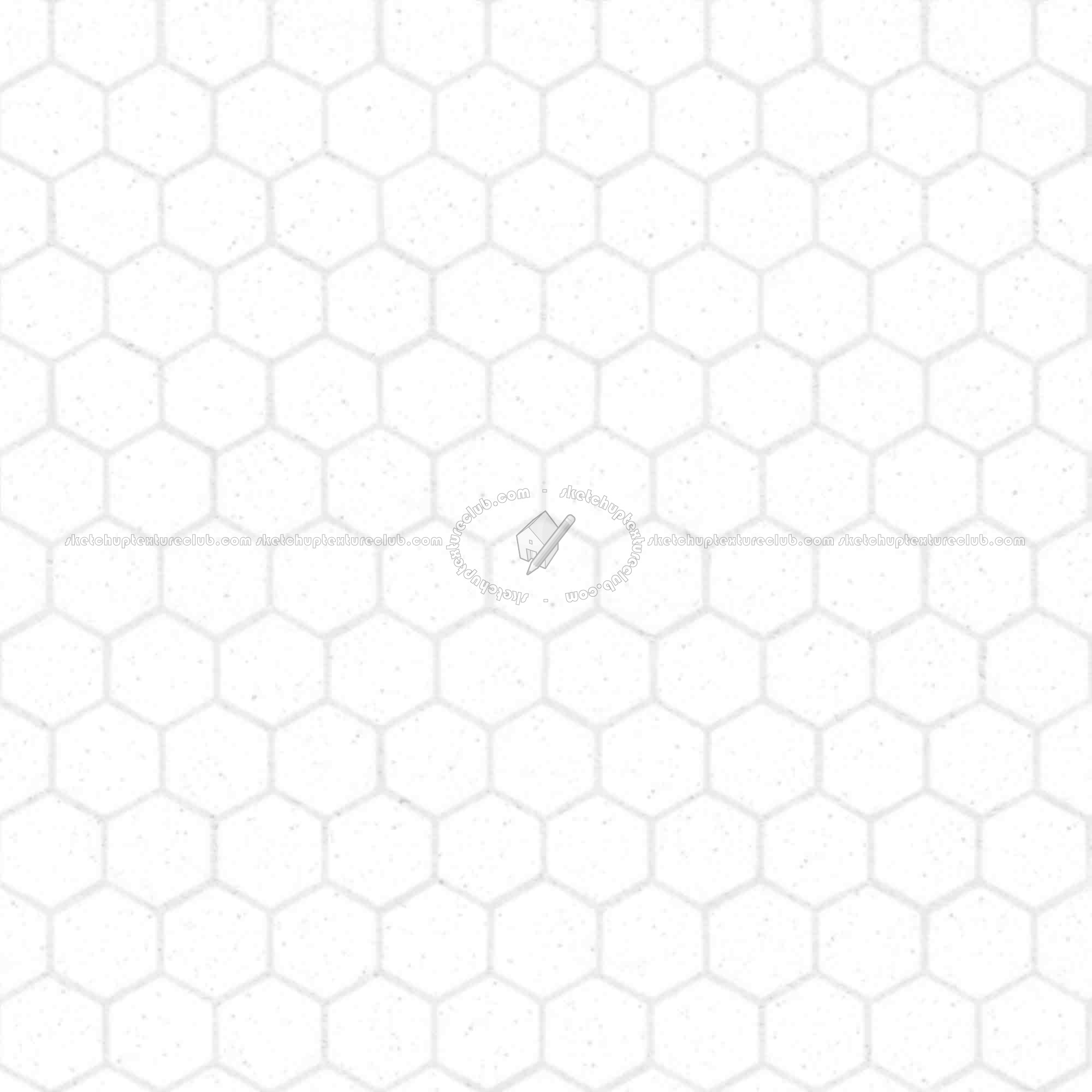 Textures   -   ARCHITECTURE   -   PAVING OUTDOOR   -   Hexagonal  - Terracotta paving outdoor hexagonal texture seamless 06025 - Ambient occlusion