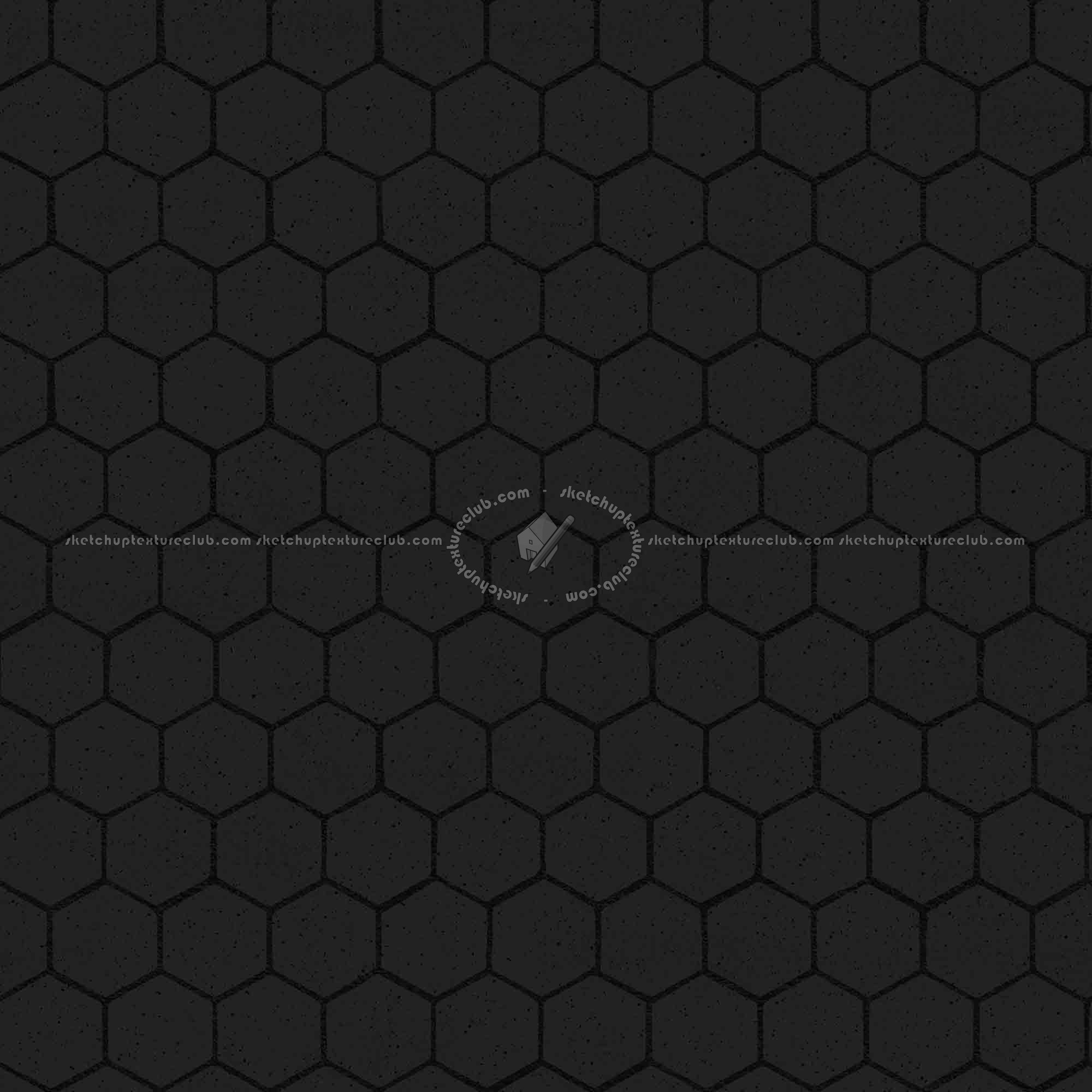 Textures   -   ARCHITECTURE   -   PAVING OUTDOOR   -   Hexagonal  - Terracotta paving outdoor hexagonal texture seamless 06025 - Specular