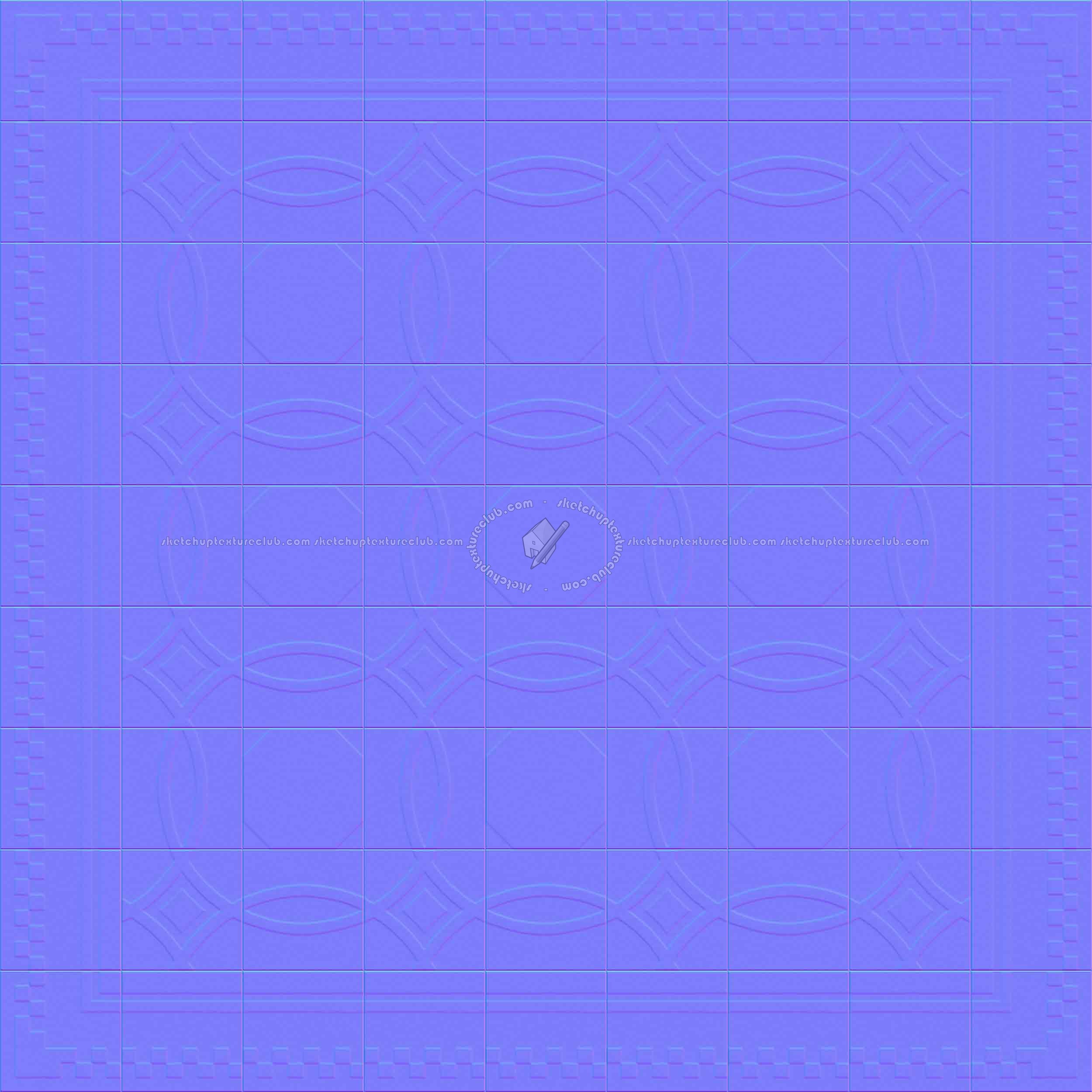 Textures   -   ARCHITECTURE   -   TILES INTERIOR   -   Cement - Encaustic   -   Cement  - Cement concrete tile texture seamless 13359 - Normal