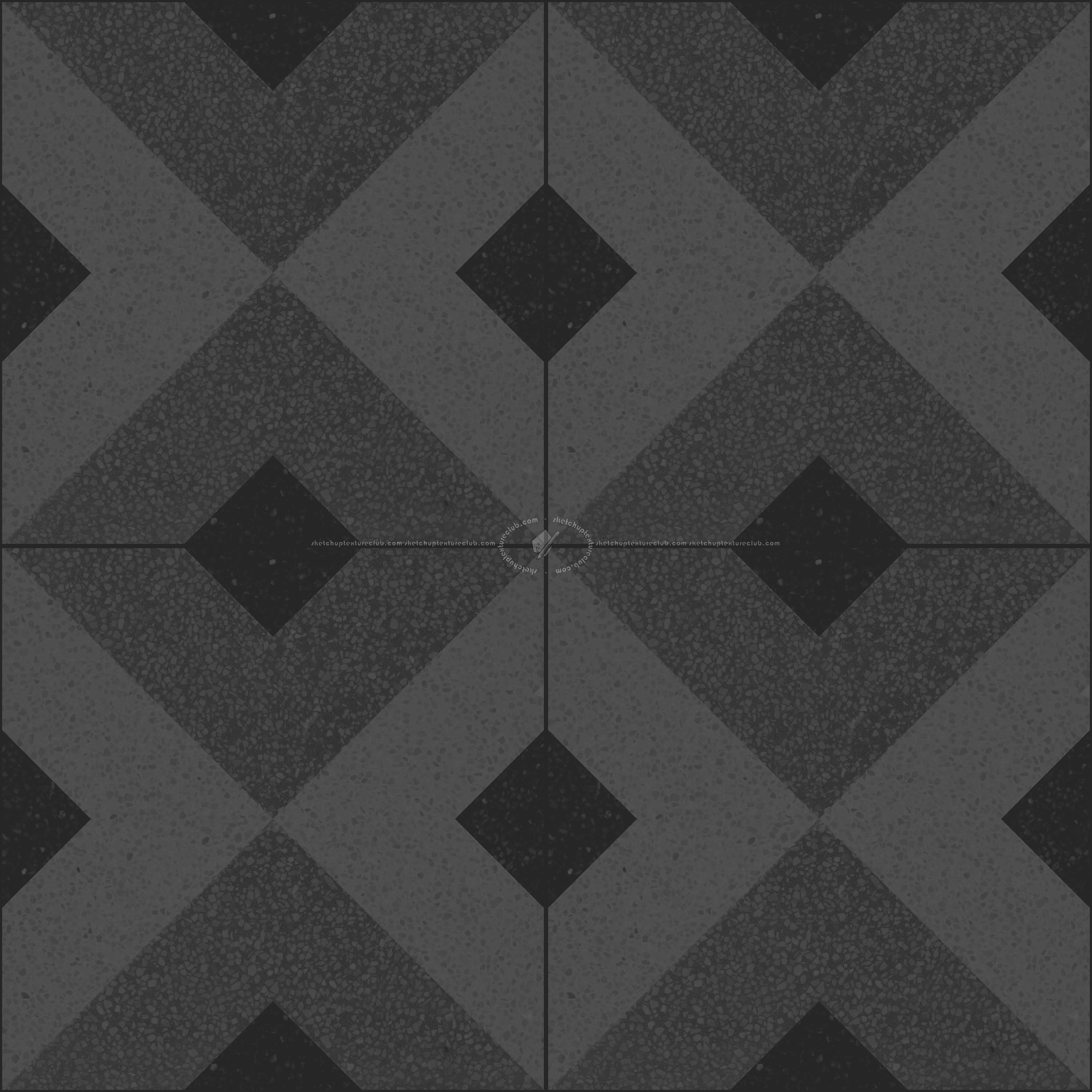 Textures   -   ARCHITECTURE   -   TILES INTERIOR   -   Terrazzo  - terrazzo floor cementine style pbr texture seamless 22166 - Specular