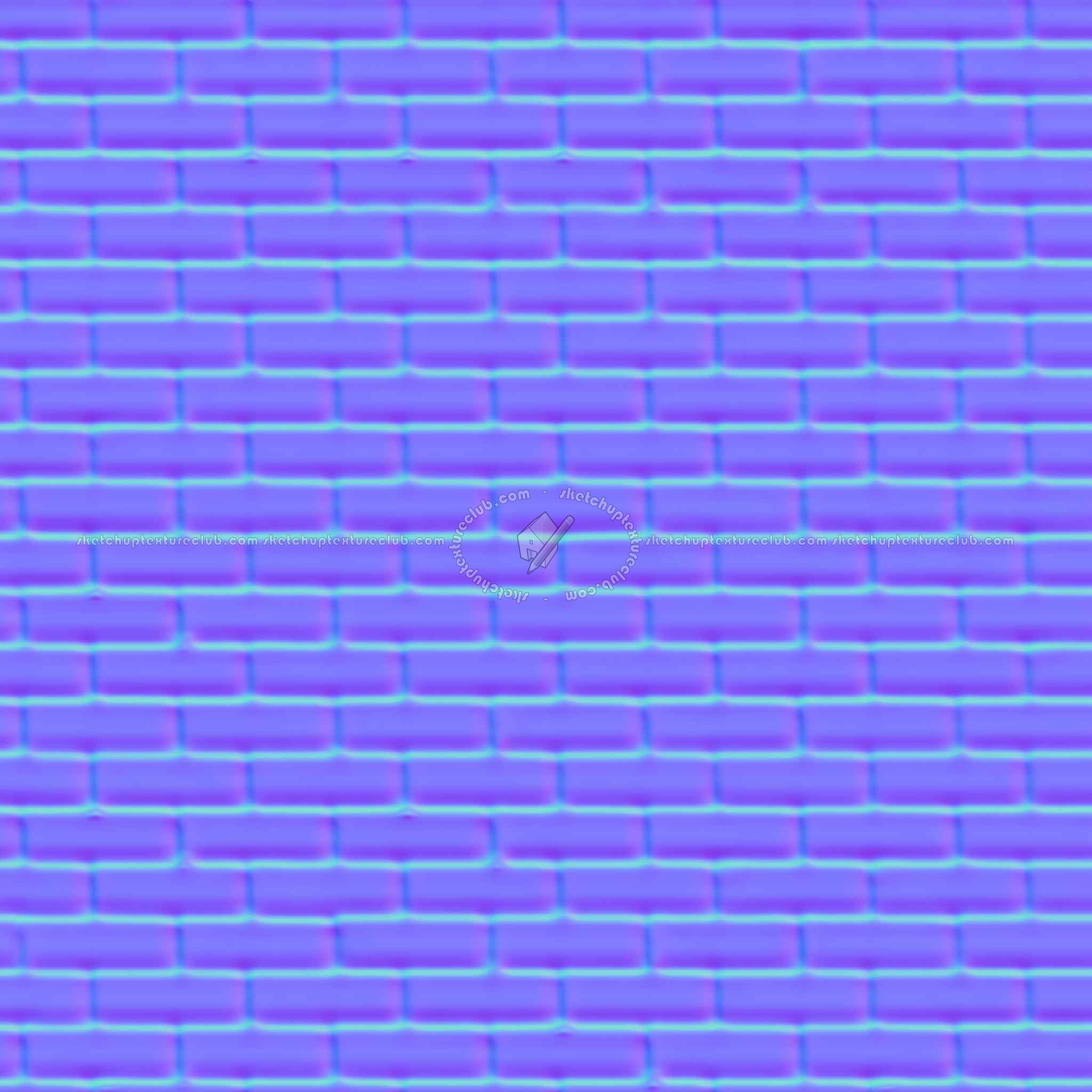 Textures   -   ARCHITECTURE   -   BRICKS   -   Colored Bricks   -   Smooth  - Texture colored bricks smooth seamless 00096 - Normal