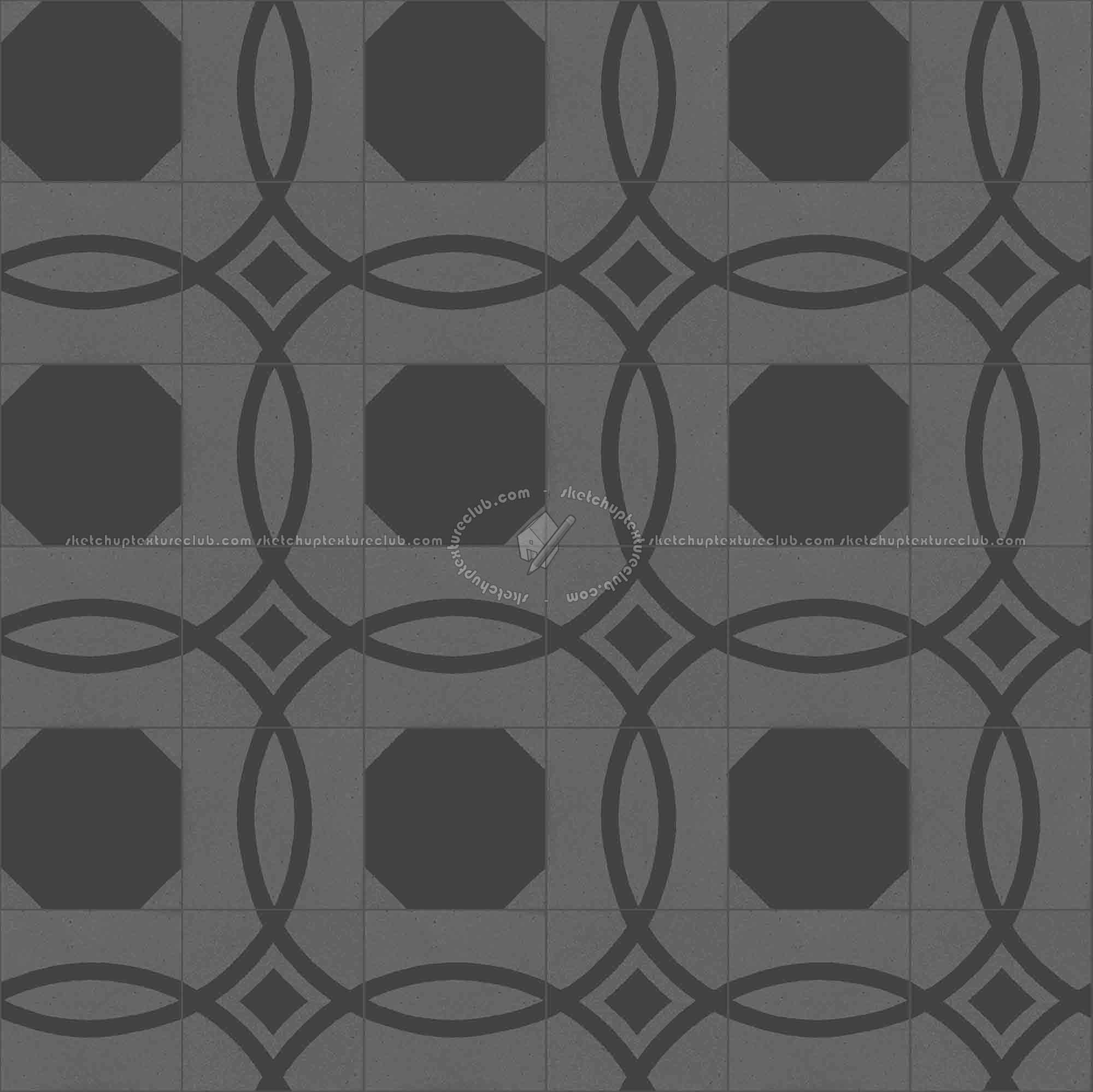 Textures   -   ARCHITECTURE   -   TILES INTERIOR   -   Cement - Encaustic   -   Cement  - Cement concrete tile texture seamless 13360 - Specular