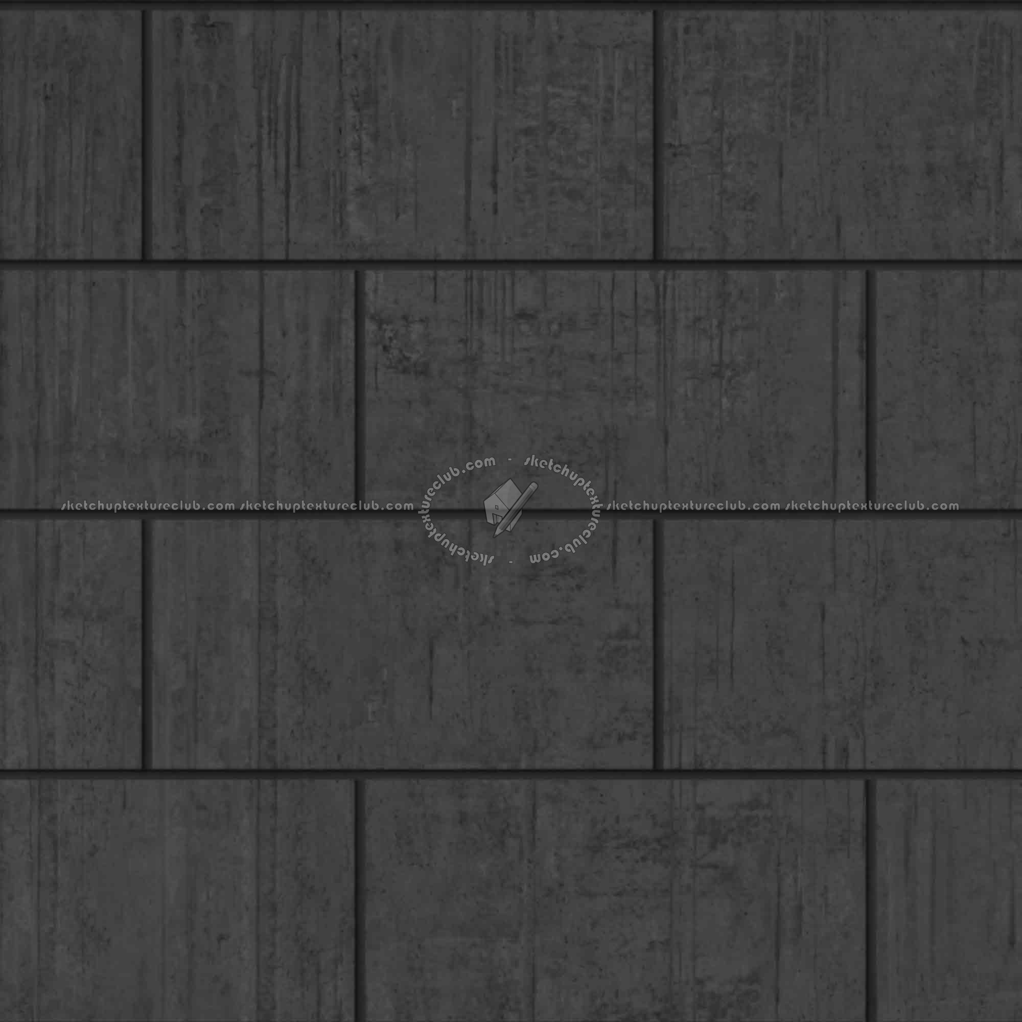 Textures   -   ARCHITECTURE   -   CONCRETE   -   Plates   -   Dirty  - Concrete dirt plates wall texture seamless 01770 - Displacement