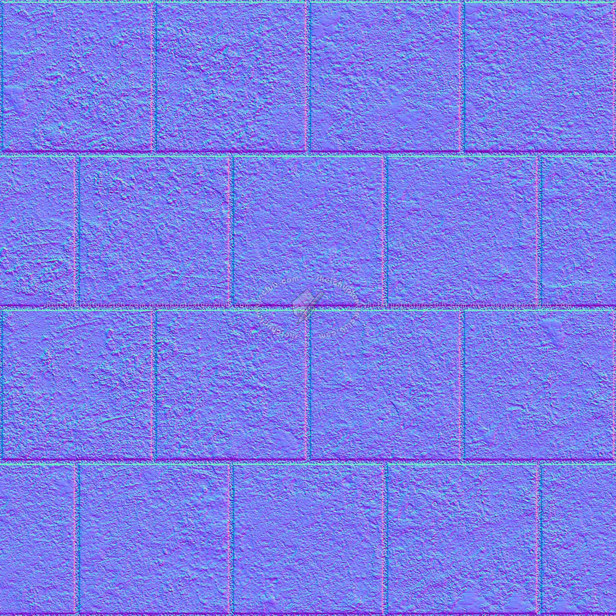 Textures   -   ARCHITECTURE   -   PAVING OUTDOOR   -   Concrete   -   Blocks damaged  - Concrete paving outdoor damaged texture seamless 05525 - Normal