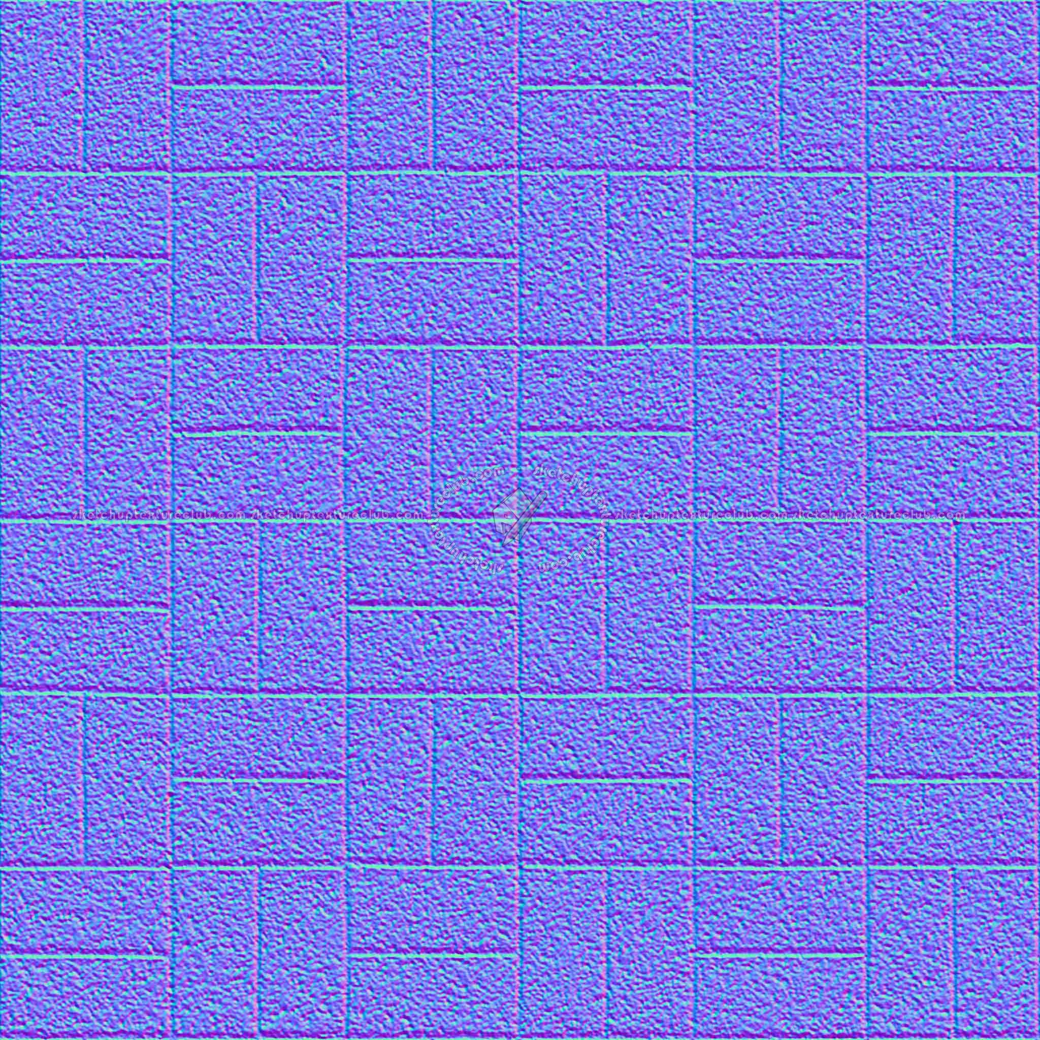 Textures   -   ARCHITECTURE   -   PAVING OUTDOOR   -   Concrete   -   Blocks regular  - Paving outdoor concrete regular block texture seamless 05671 - Normal