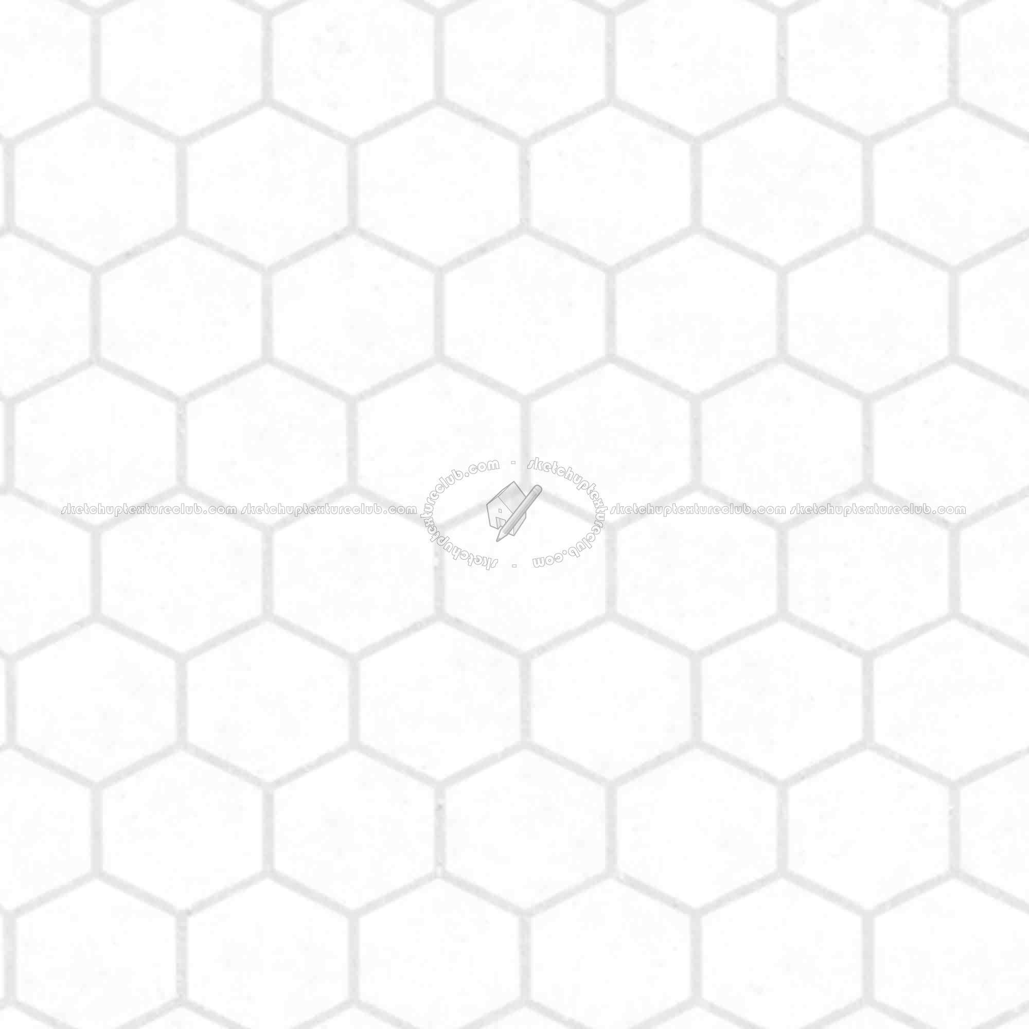 Textures   -   ARCHITECTURE   -   PAVING OUTDOOR   -   Hexagonal  - Terracotta paving outdoor hexagonal texture seamless 06027 - Ambient occlusion