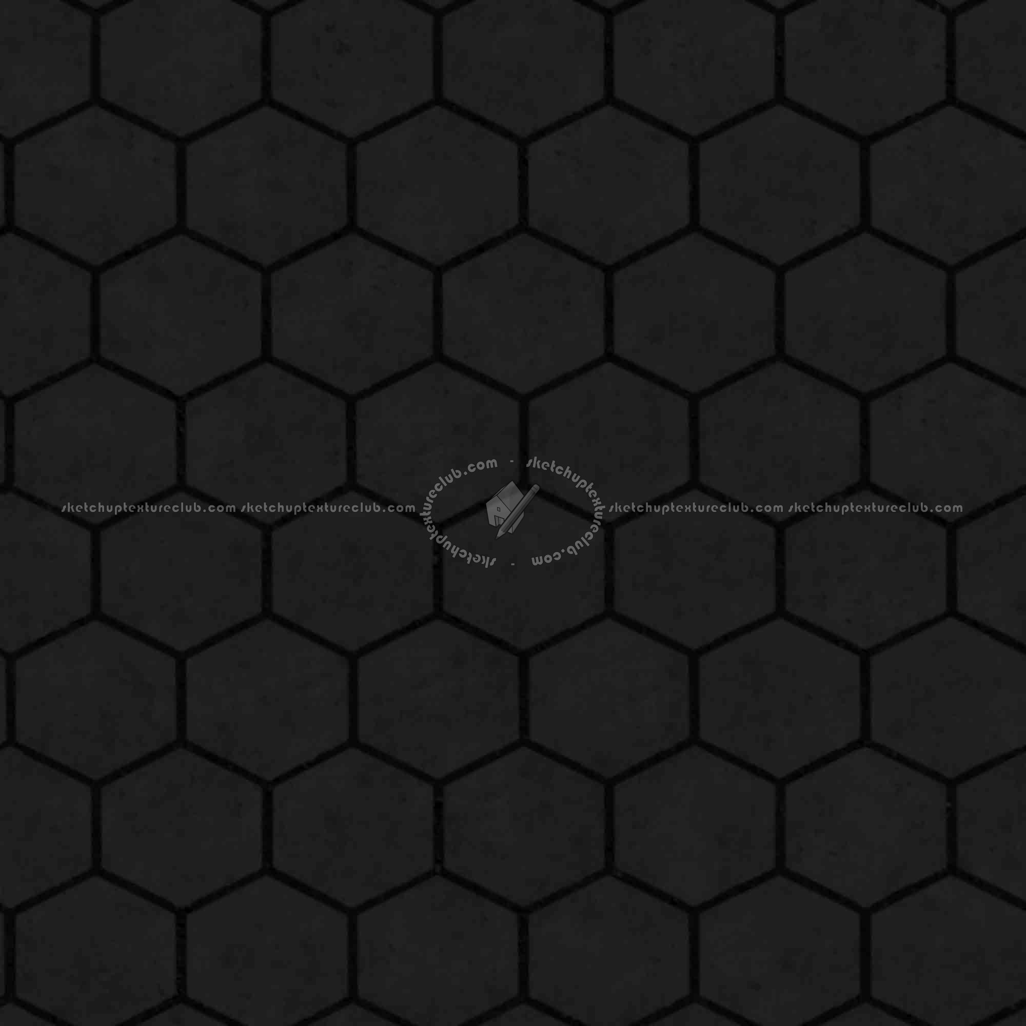 Textures   -   ARCHITECTURE   -   PAVING OUTDOOR   -   Hexagonal  - Terracotta paving outdoor hexagonal texture seamless 06027 - Specular