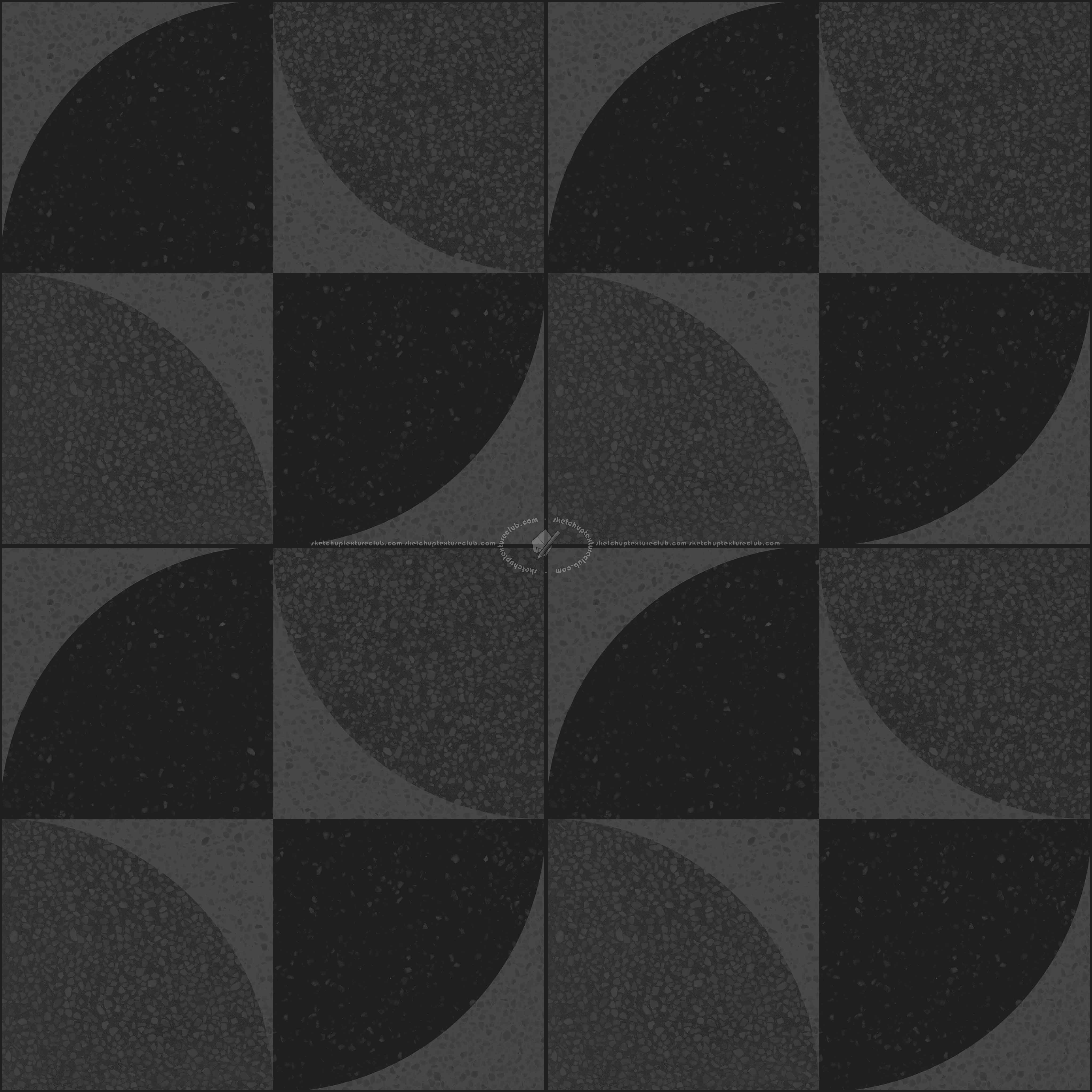 Textures   -   ARCHITECTURE   -   TILES INTERIOR   -   Terrazzo  - terrazzo floor cementine style pbr texture seamless 22167 - Specular