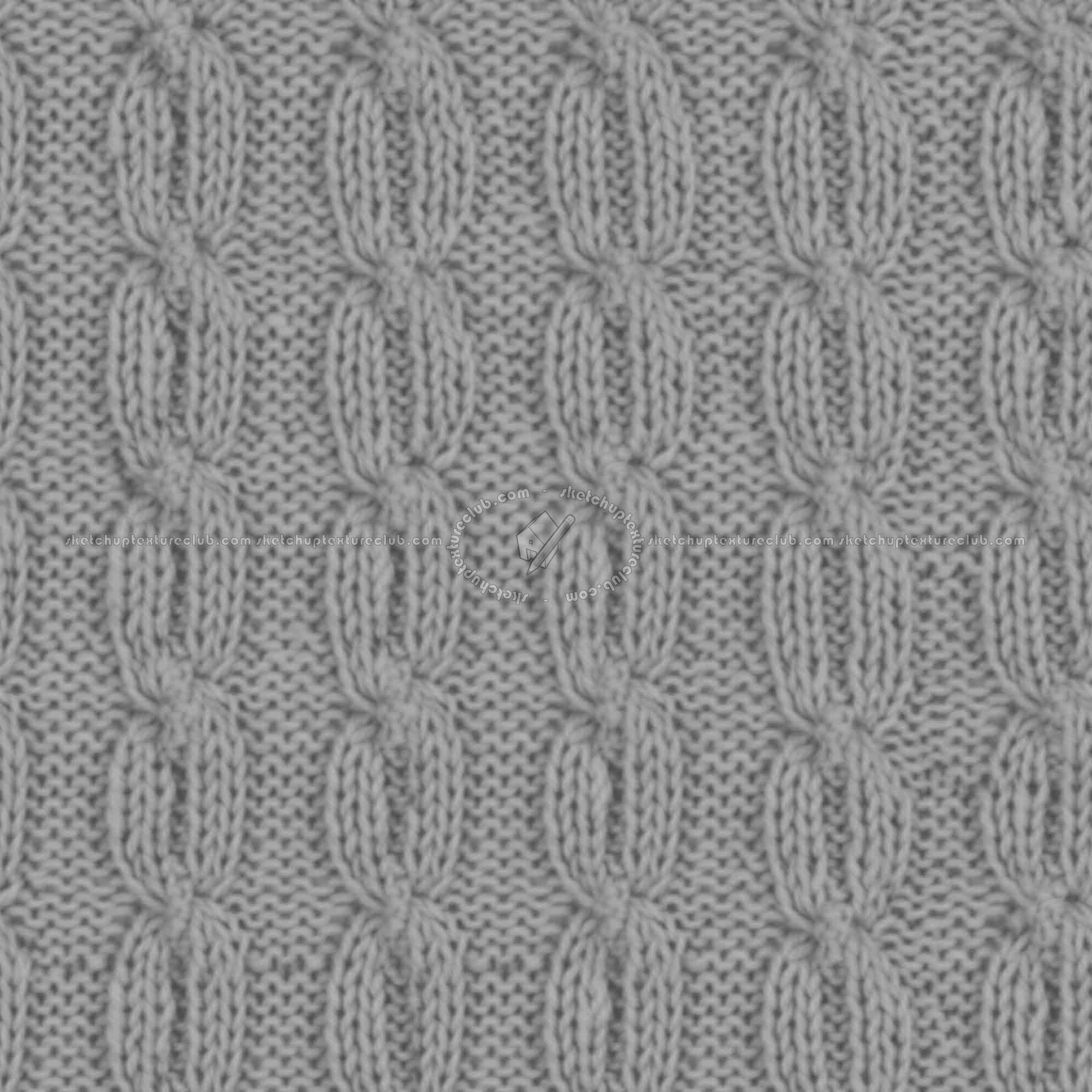 Textures   -   MATERIALS   -   FABRICS   -   Jersey  - Wool knitted texture seamless 19475 - Displacement