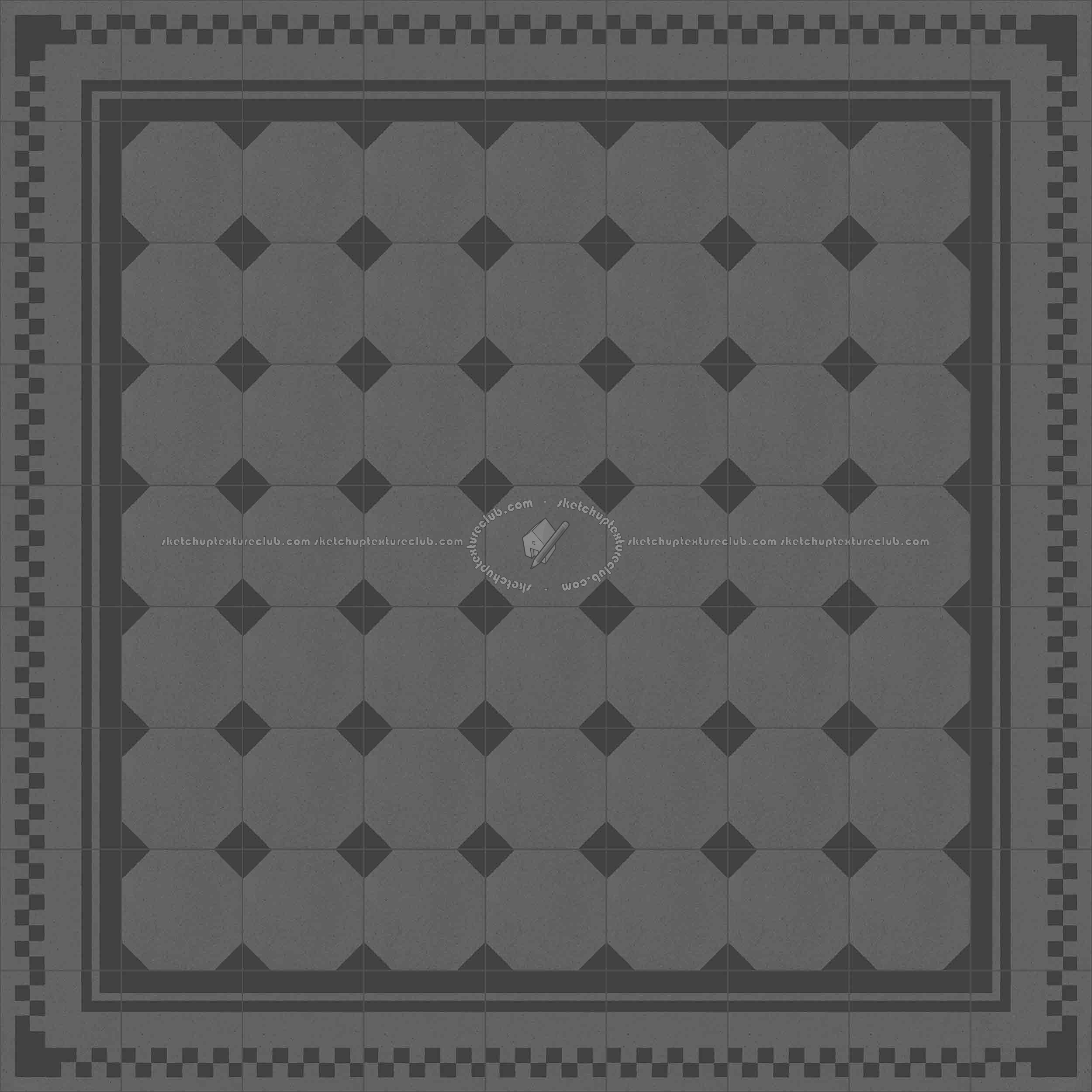 Textures   -   ARCHITECTURE   -   TILES INTERIOR   -   Cement - Encaustic   -   Cement  - Cement concrete tile texture seamless 13361 - Specular