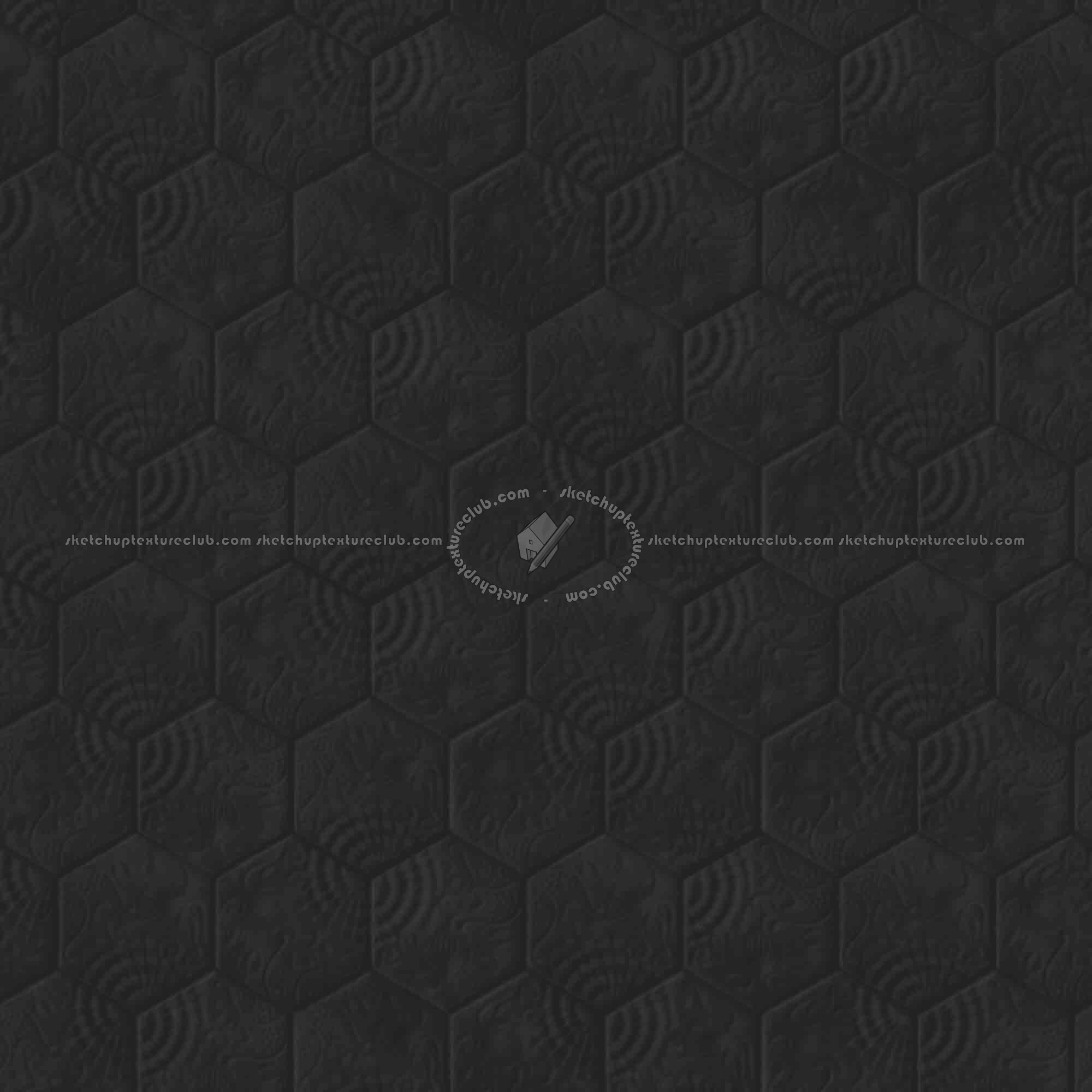 Textures   -   ARCHITECTURE   -   PAVING OUTDOOR   -   Hexagonal  - Concrete paving outdoor hexagonal texture seamless 06028 - Specular