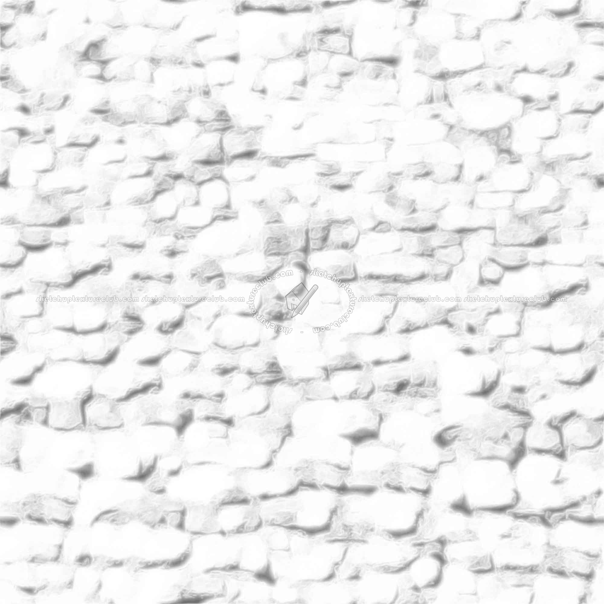 Textures   -   ARCHITECTURE   -   STONES WALLS   -   Damaged walls  - Damaged wall stone texture seamless 08281 - Ambient occlusion