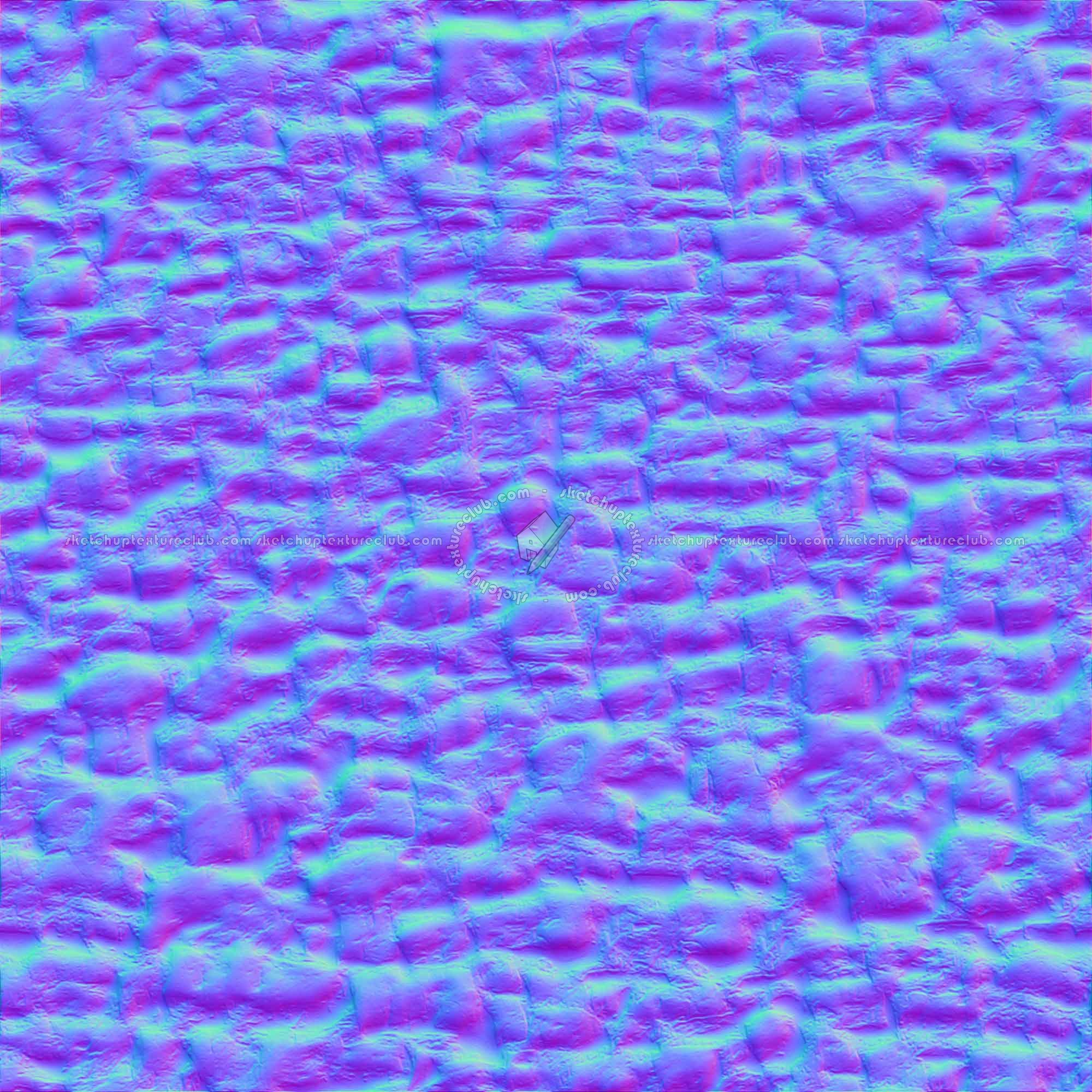 Textures   -   ARCHITECTURE   -   STONES WALLS   -   Damaged walls  - Damaged wall stone texture seamless 08281 - Normal