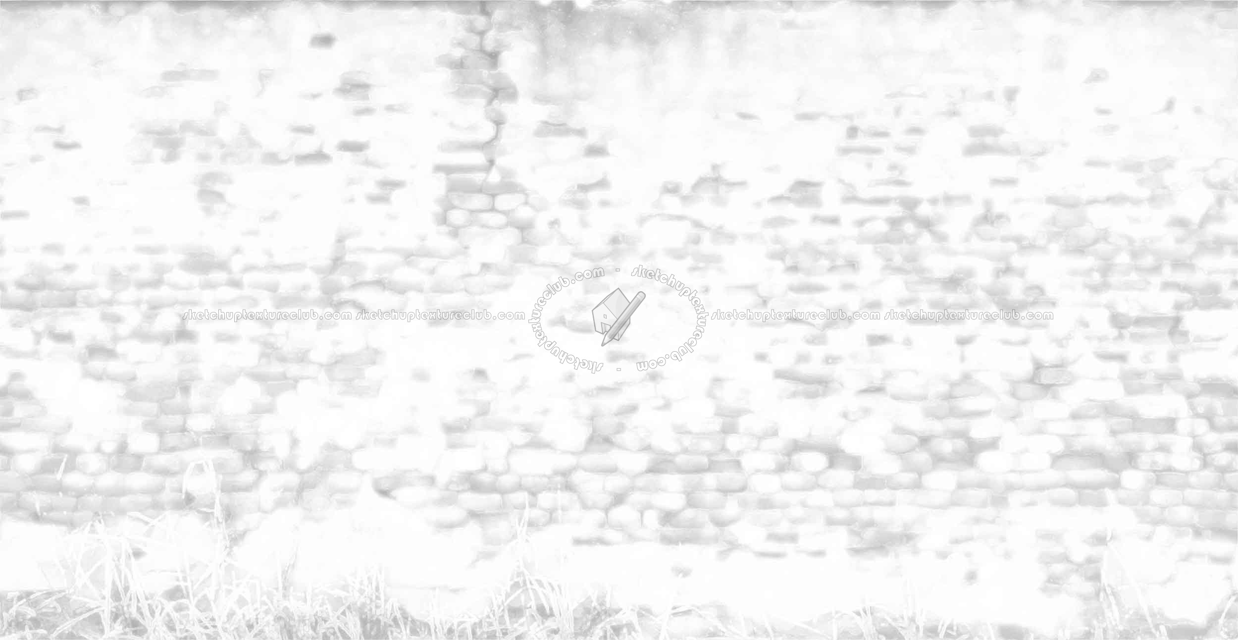 Textures   -   ARCHITECTURE   -   BRICKS   -   Damaged bricks  - Old damaged wall bricks texture horizontal seamless 19658 - Ambient occlusion