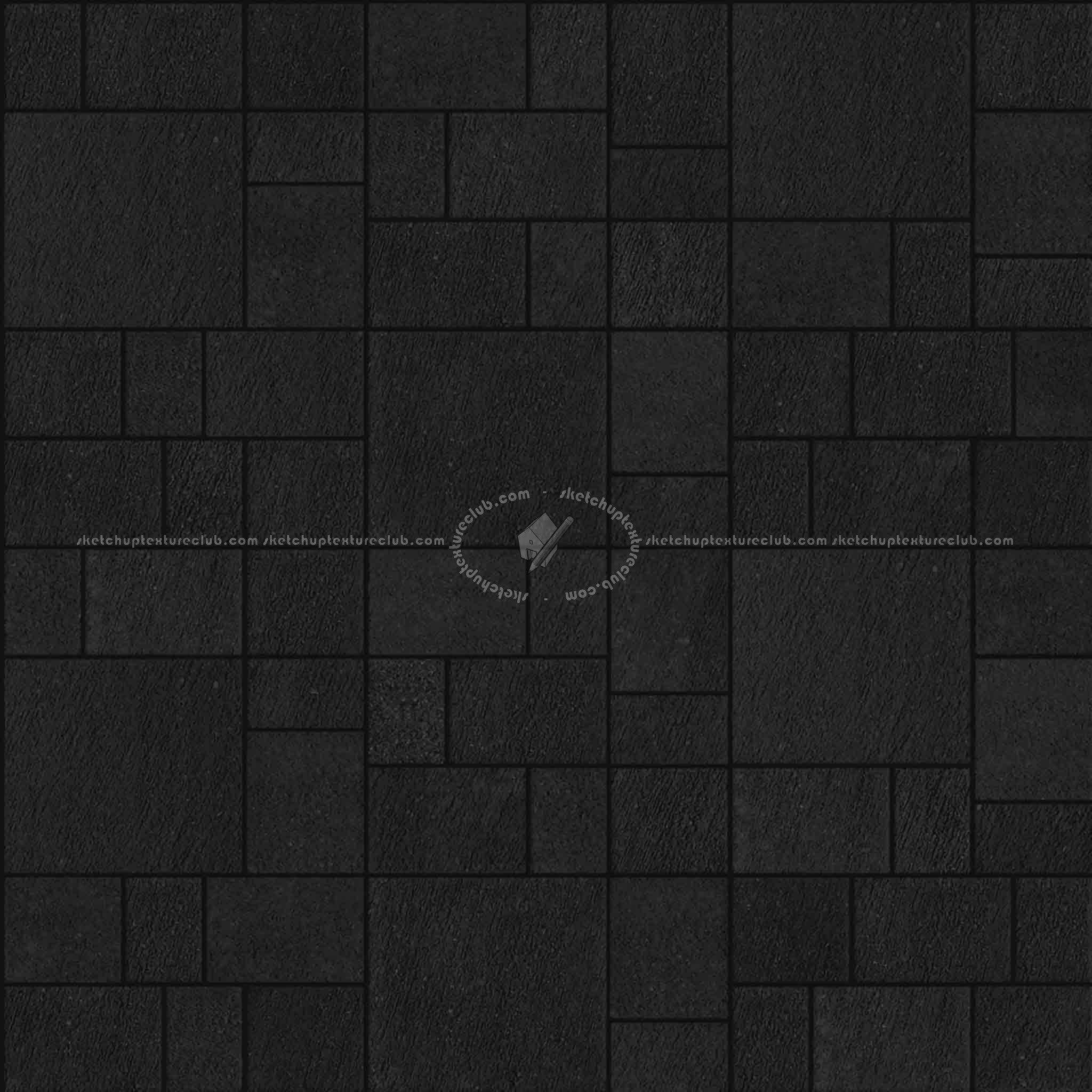 Textures   -   ARCHITECTURE   -   PAVING OUTDOOR   -   Pavers stone   -   Blocks mixed  - Pavers stone mixed size texture seamless 06134 - Specular