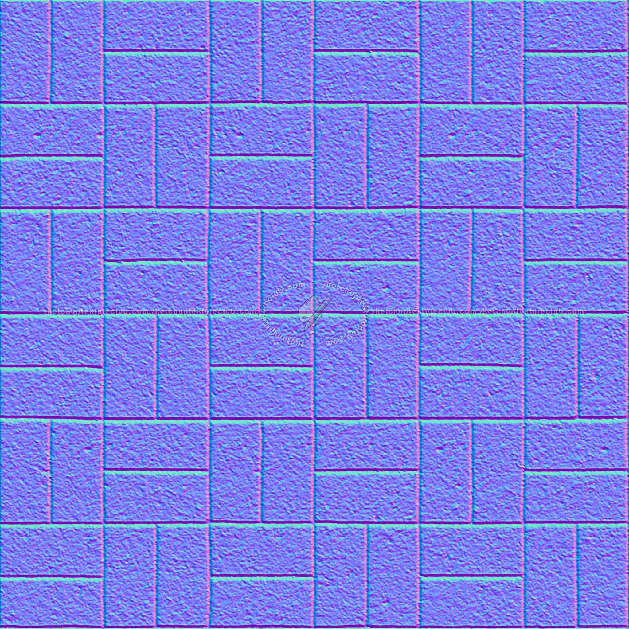 Textures   -   ARCHITECTURE   -   PAVING OUTDOOR   -   Concrete   -   Blocks regular  - Paving outdoor concrete regular block texture seamless 05672 - Normal