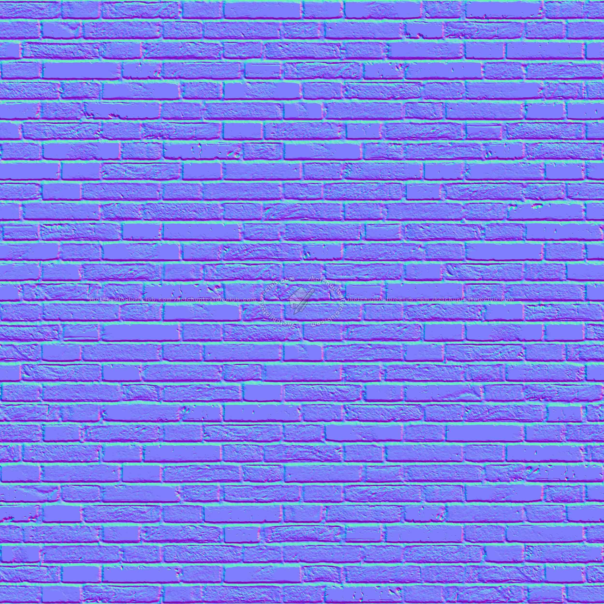 Textures   -   ARCHITECTURE   -   BRICKS   -   Facing Bricks   -   Rustic  - Rustic bricks texture seamless 00221 - Normal